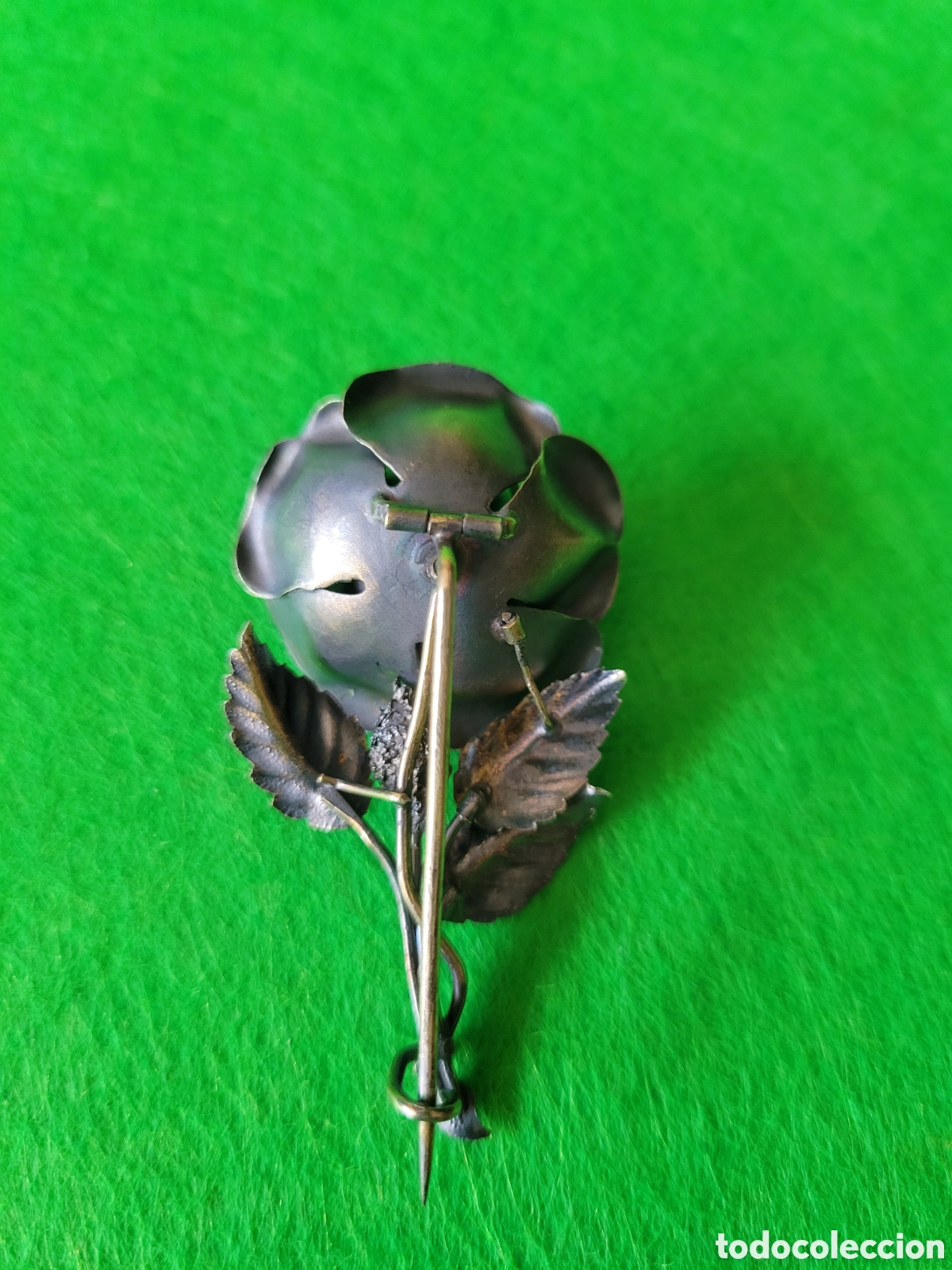 Joyeria: ANTIGUO BROCHE CON ROSA - Foto 2