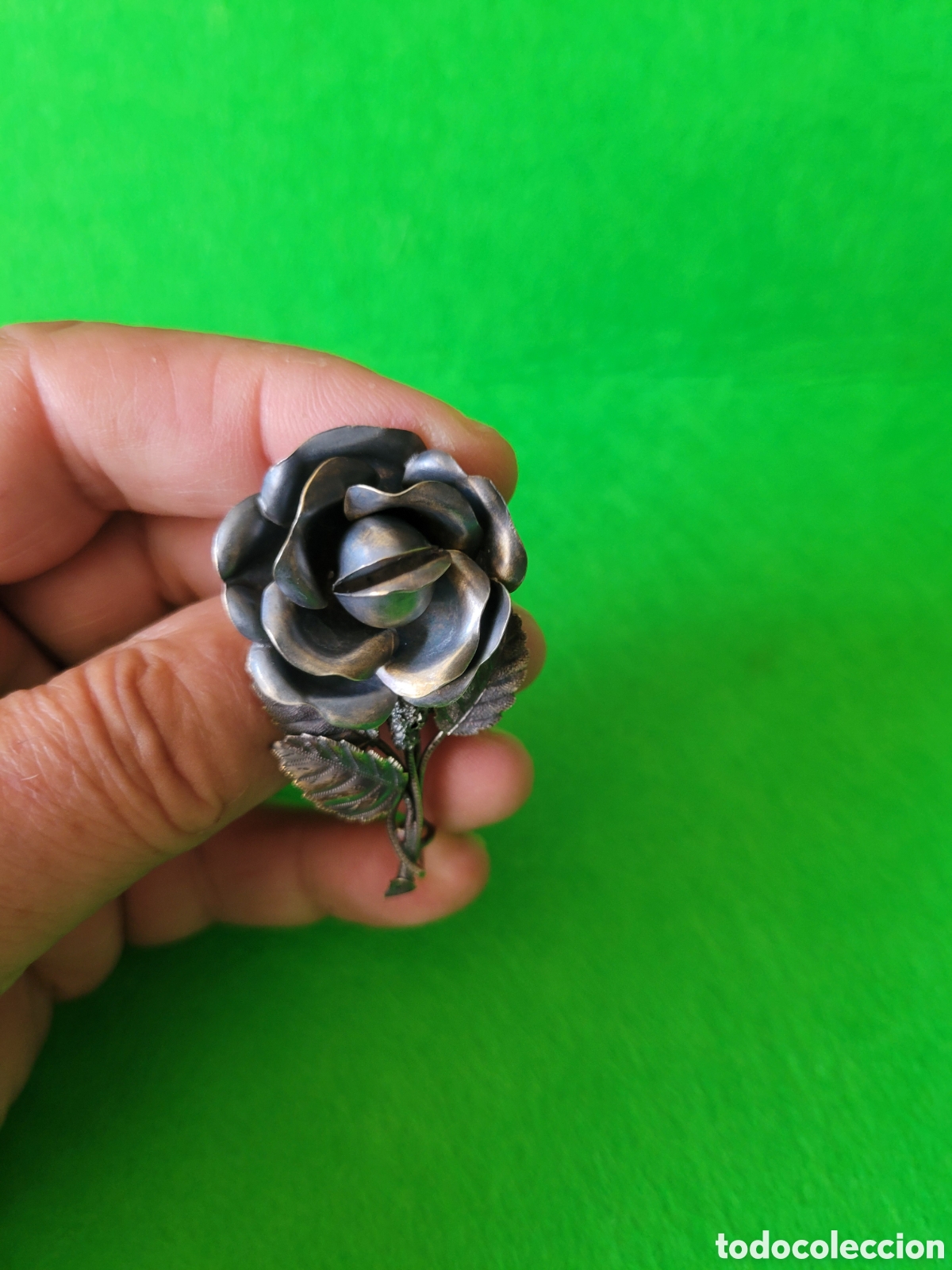 Joyeria: ANTIGUO BROCHE CON ROSA - Foto 3