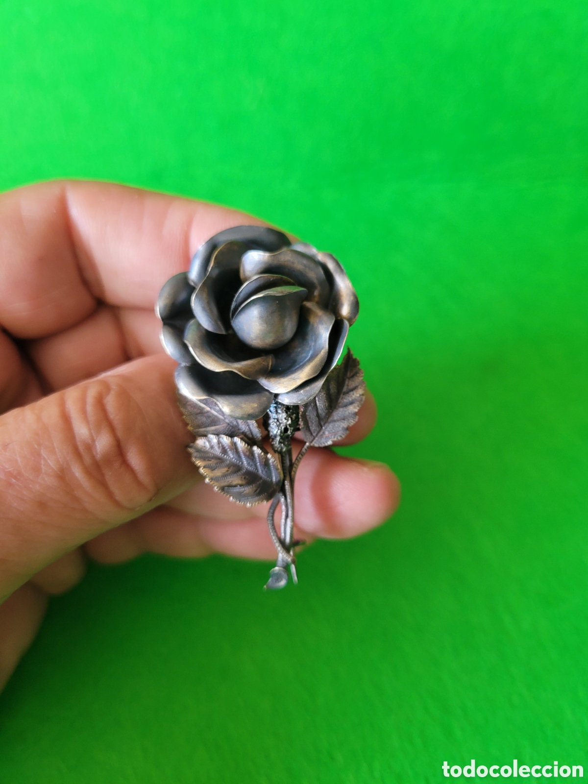 Joyeria: ANTIGUO BROCHE CON ROSA - Foto 4