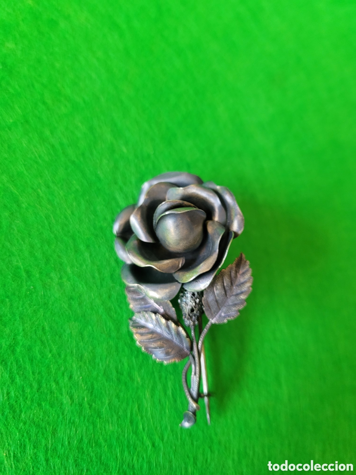 Joyeria: ANTIGUO BROCHE CON ROSA - Foto 1