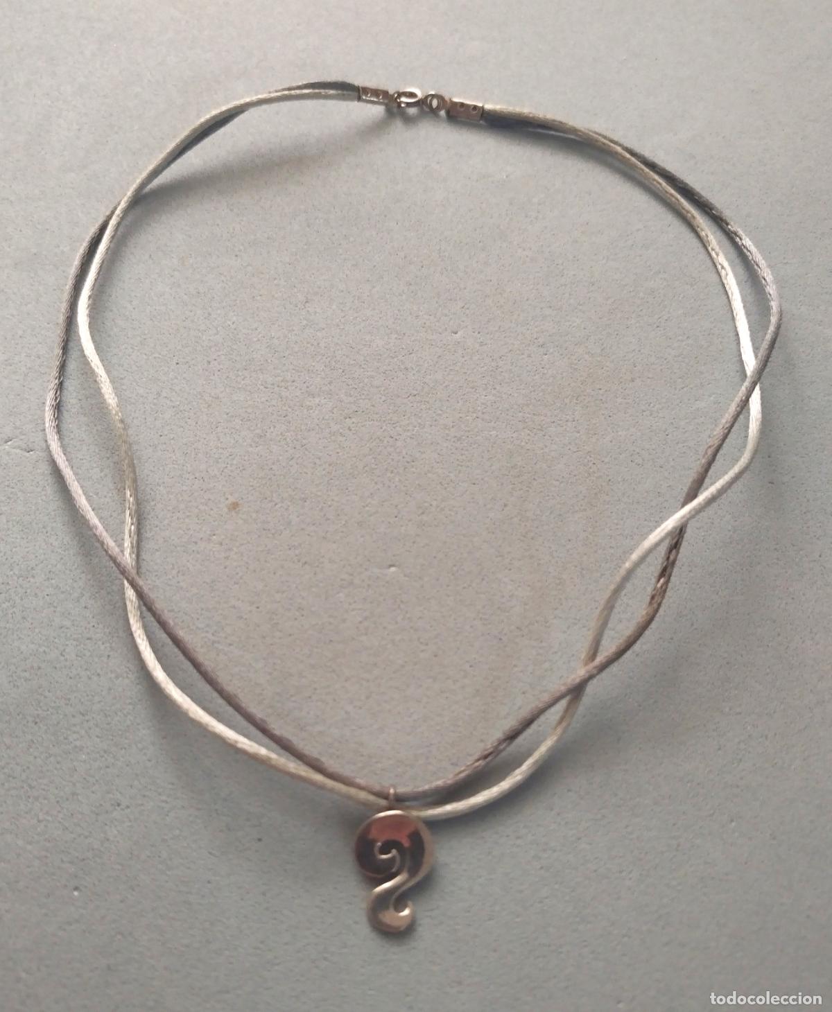 Joyeria: Colgante, collar plata de ley contrastada con cord&oacute;n. - Foto 5