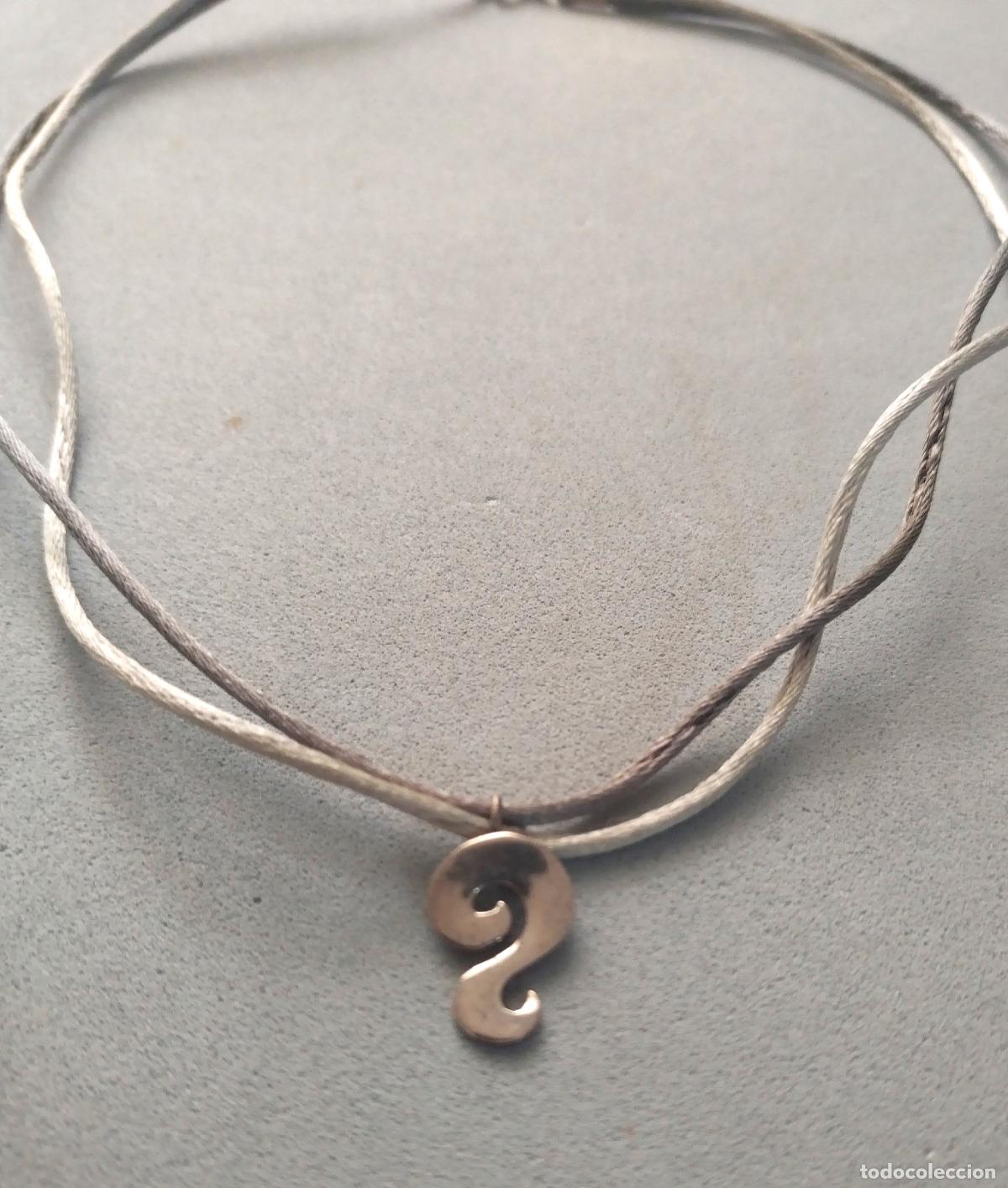 Joyeria: Colgante, collar plata de ley contrastada con cord&oacute;n. - Foto 1