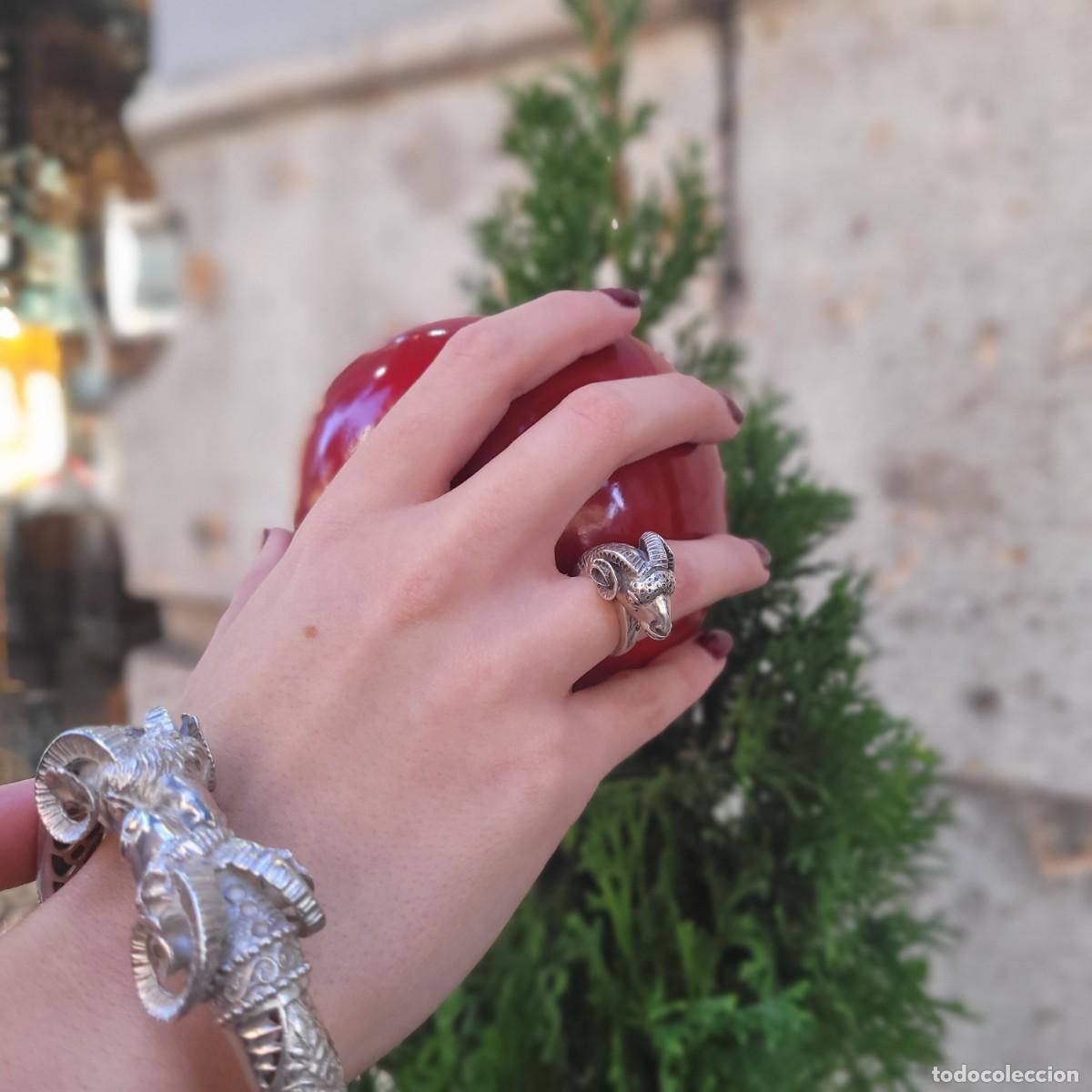 Joyeria: Anillo &ldquo;Cabeza de carnero&rdquo;, Plata 925, 60&rsquo;s - Foto 2
