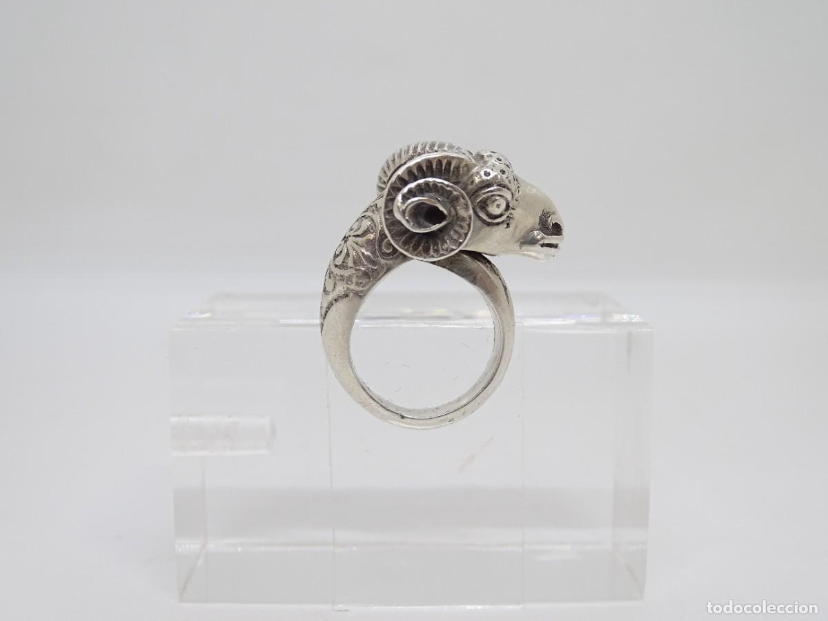 Joyeria: Anillo &ldquo;Cabeza de carnero&rdquo;, Plata 925, 60&rsquo;s - Foto 5