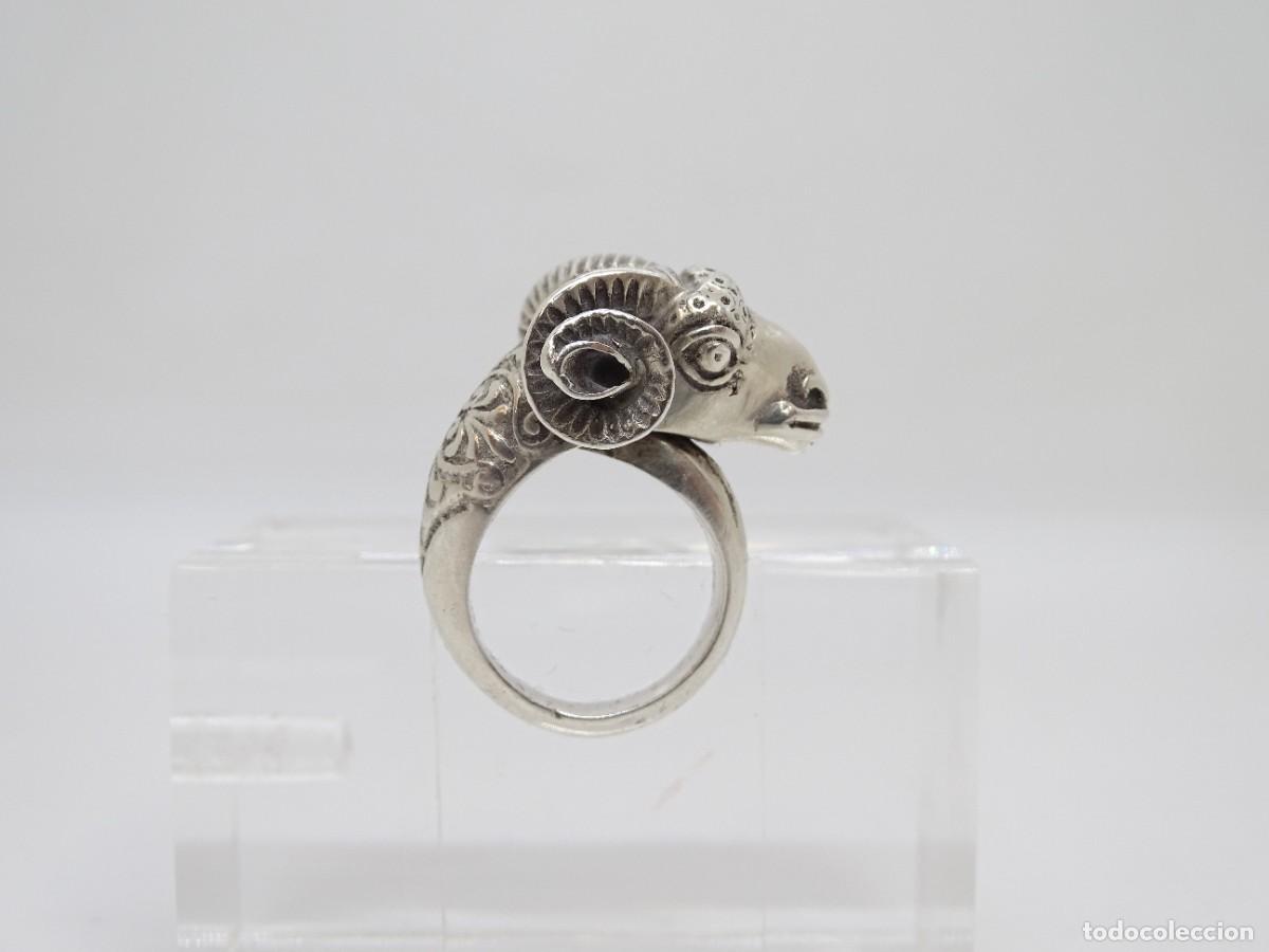 Joyeria: Anillo &ldquo;Cabeza de carnero&rdquo;, Plata 925, 60&rsquo;s - Foto 6