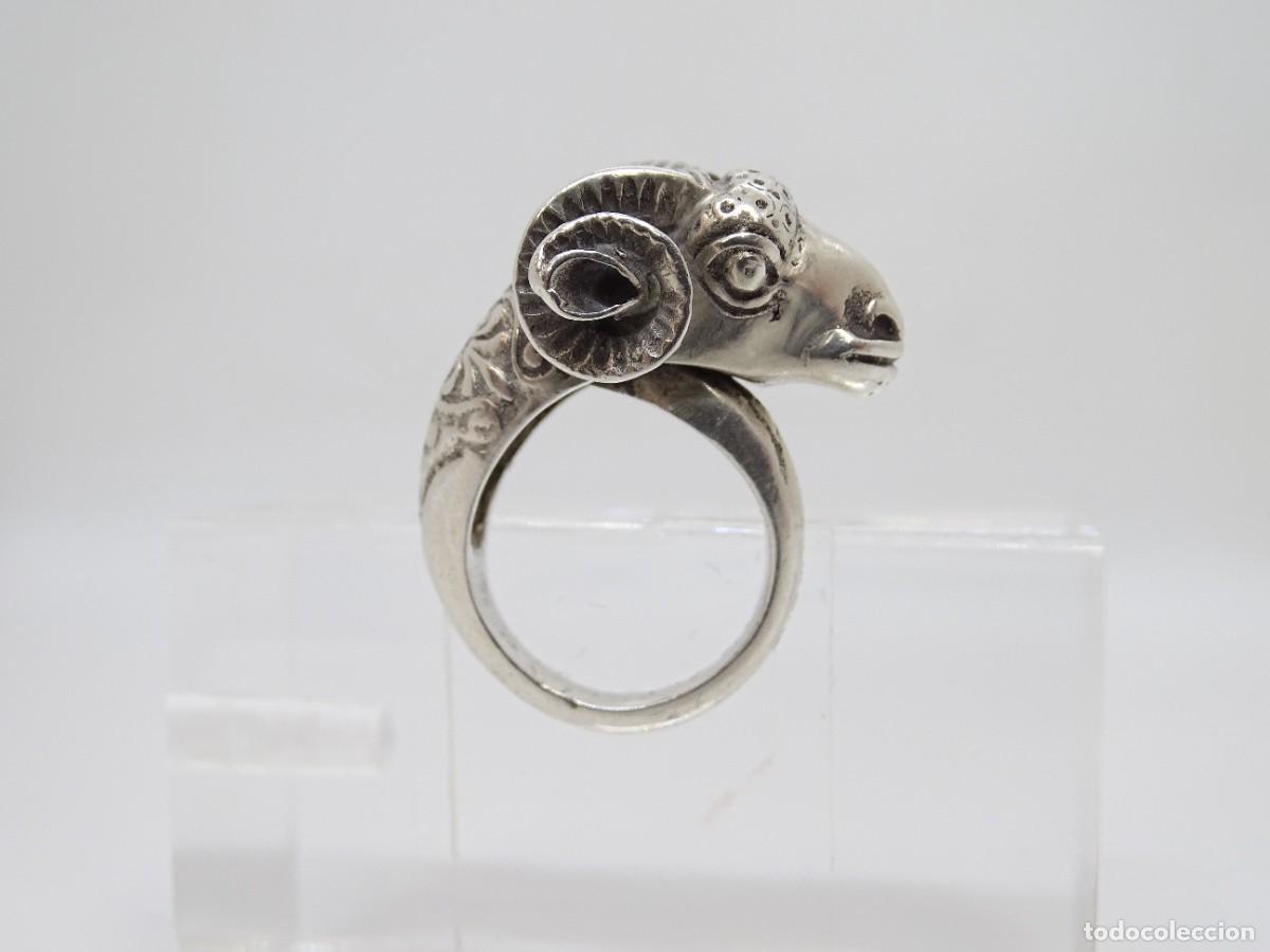 Joyeria: Anillo &ldquo;Cabeza de carnero&rdquo;, Plata 925, 60&rsquo;s - Foto 7