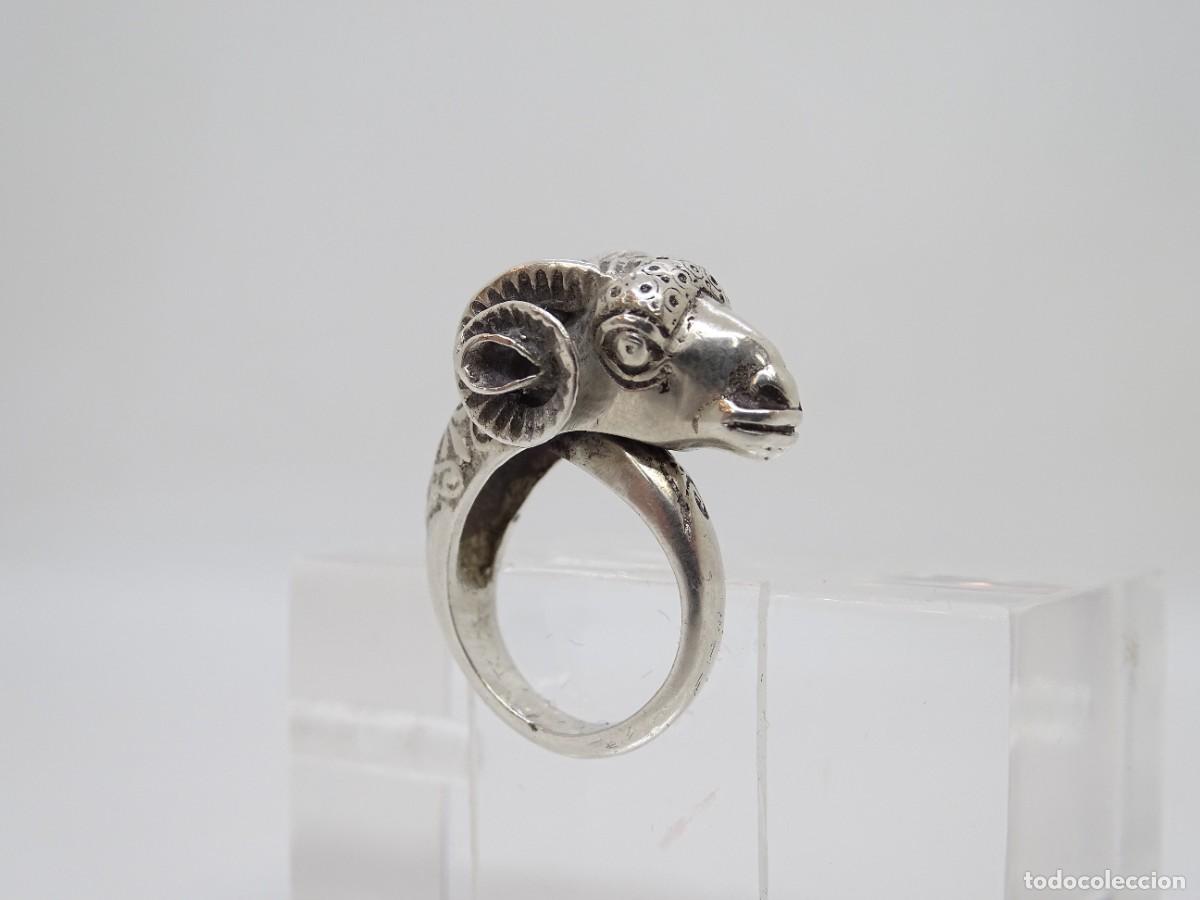 Joyeria: Anillo &ldquo;Cabeza de carnero&rdquo;, Plata 925, 60&rsquo;s - Foto 8