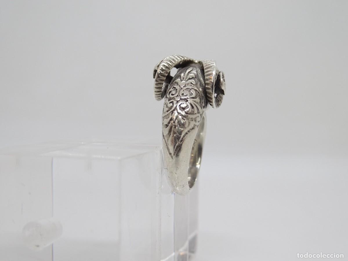Joyeria: Anillo &ldquo;Cabeza de carnero&rdquo;, Plata 925, 60&rsquo;s - Foto 10
