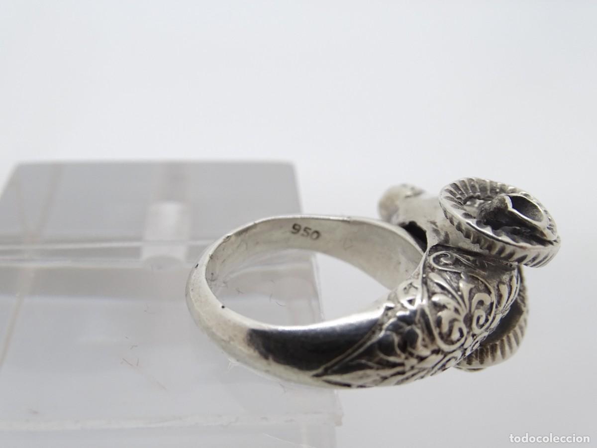 Joyeria: Anillo &ldquo;Cabeza de carnero&rdquo;, Plata 925, 60&rsquo;s - Foto 14