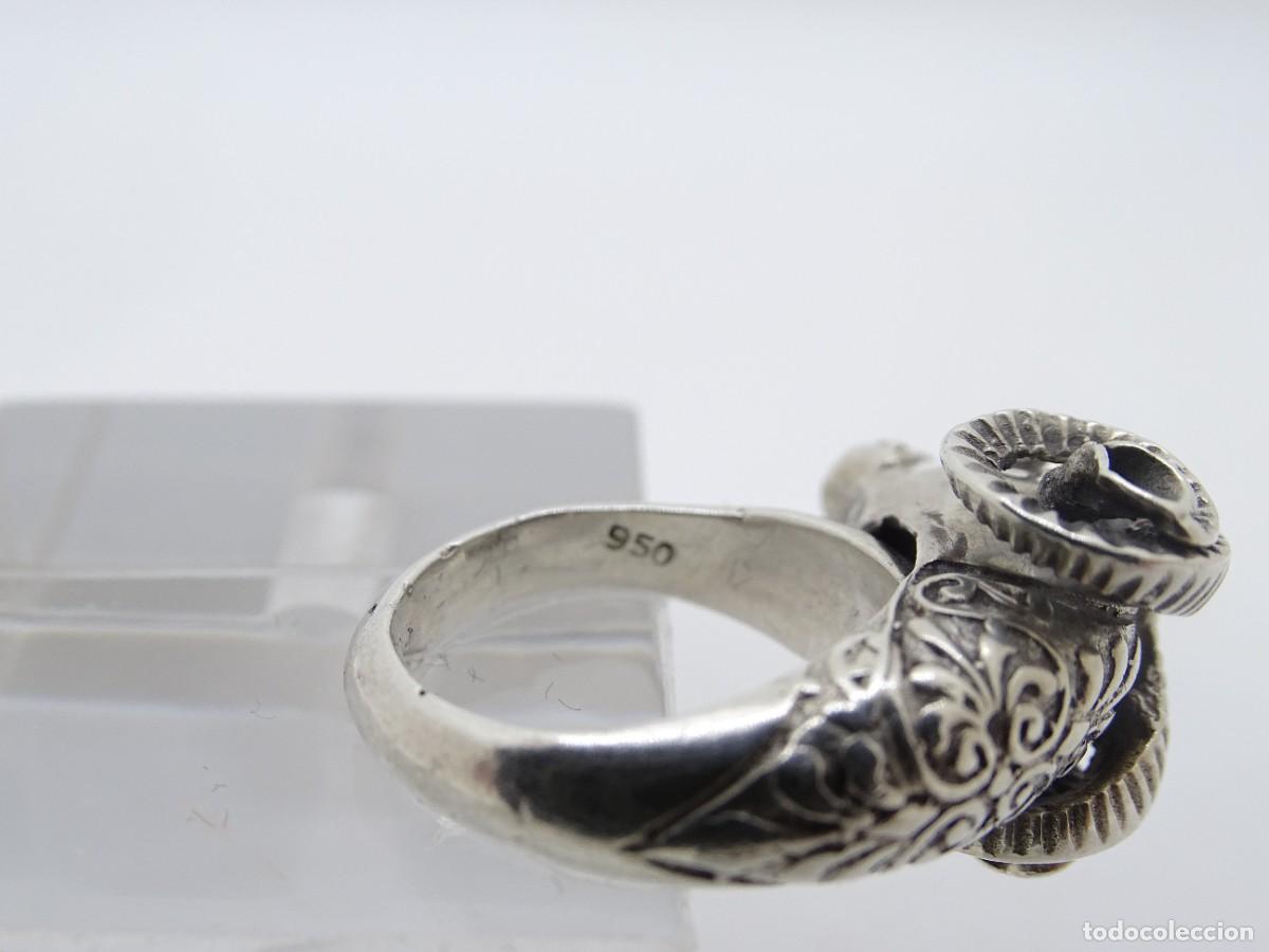 Joyeria: Anillo &ldquo;Cabeza de carnero&rdquo;, Plata 925, 60&rsquo;s - Foto 15