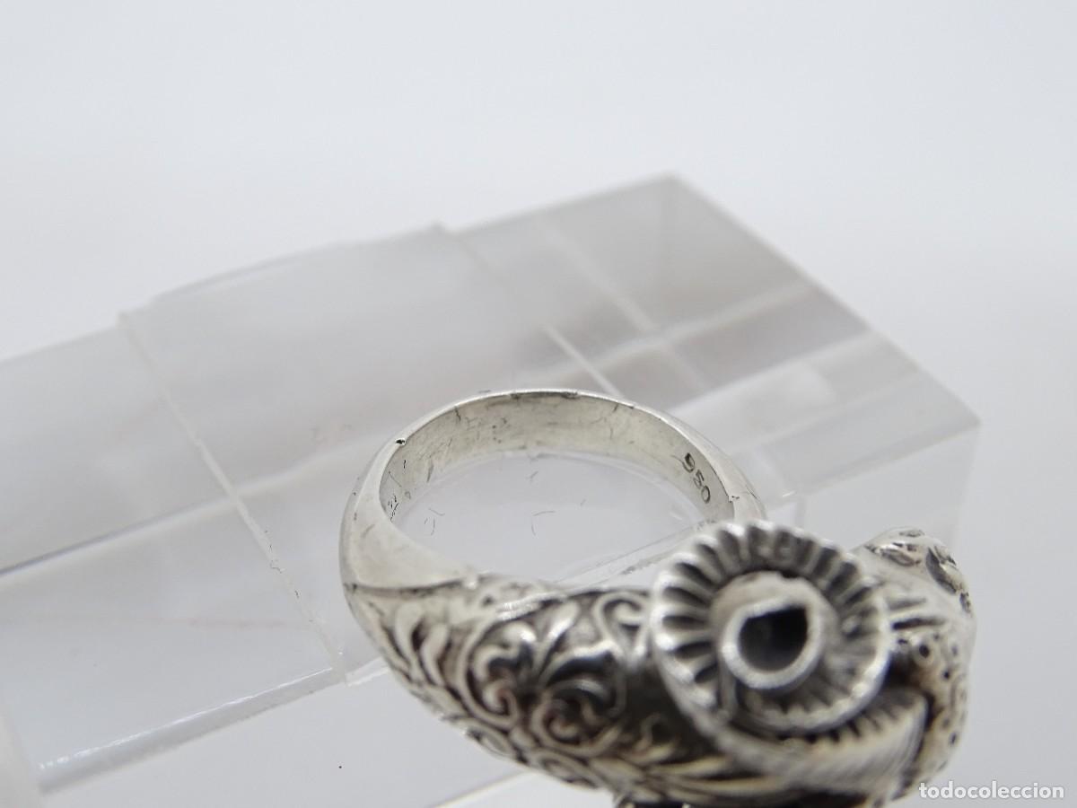 Joyeria: Anillo &ldquo;Cabeza de carnero&rdquo;, Plata 925, 60&rsquo;s - Foto 16