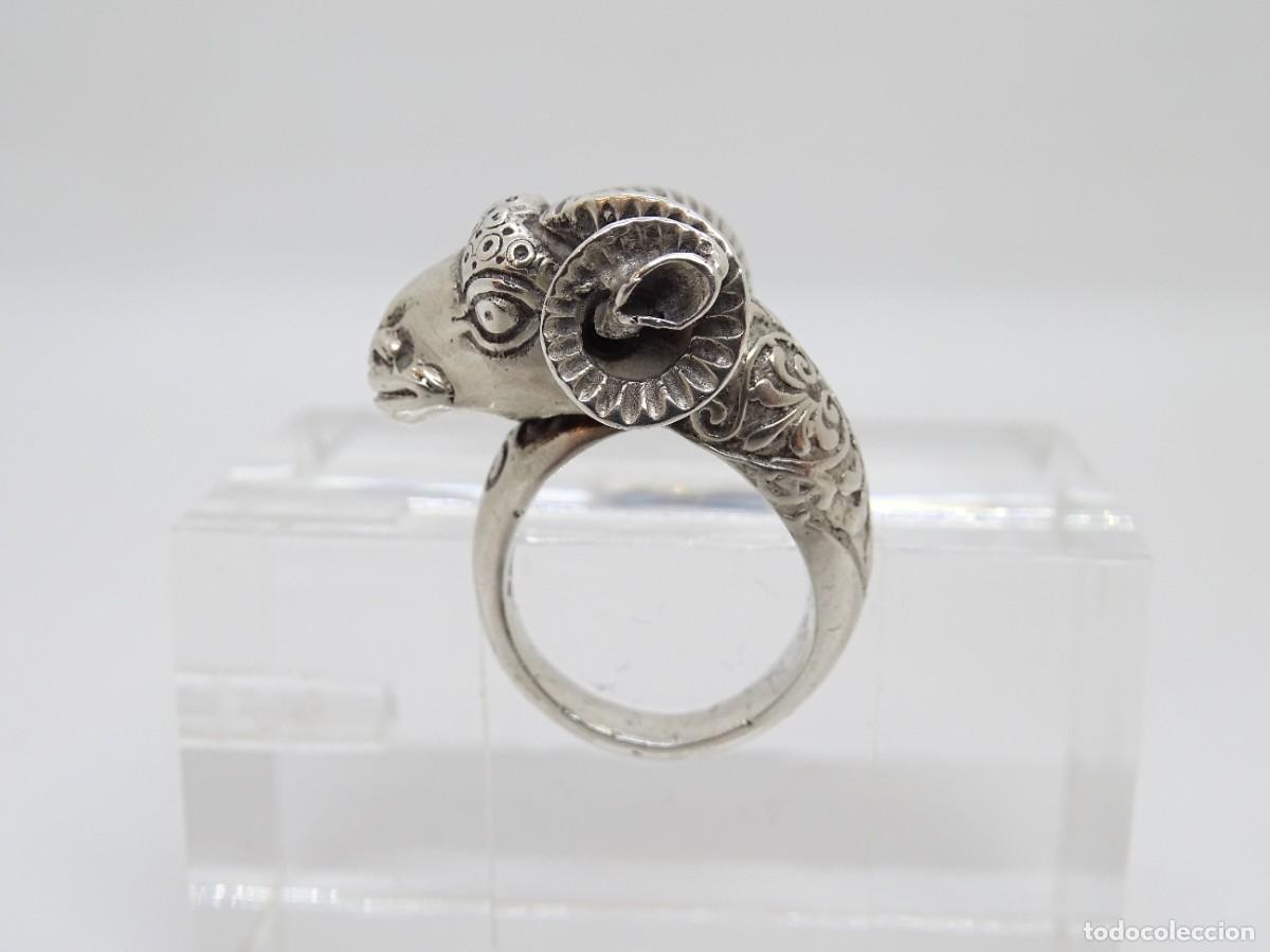 Joyeria: Anillo &ldquo;Cabeza de carnero&rdquo;, Plata 925, 60&rsquo;s - Foto 18