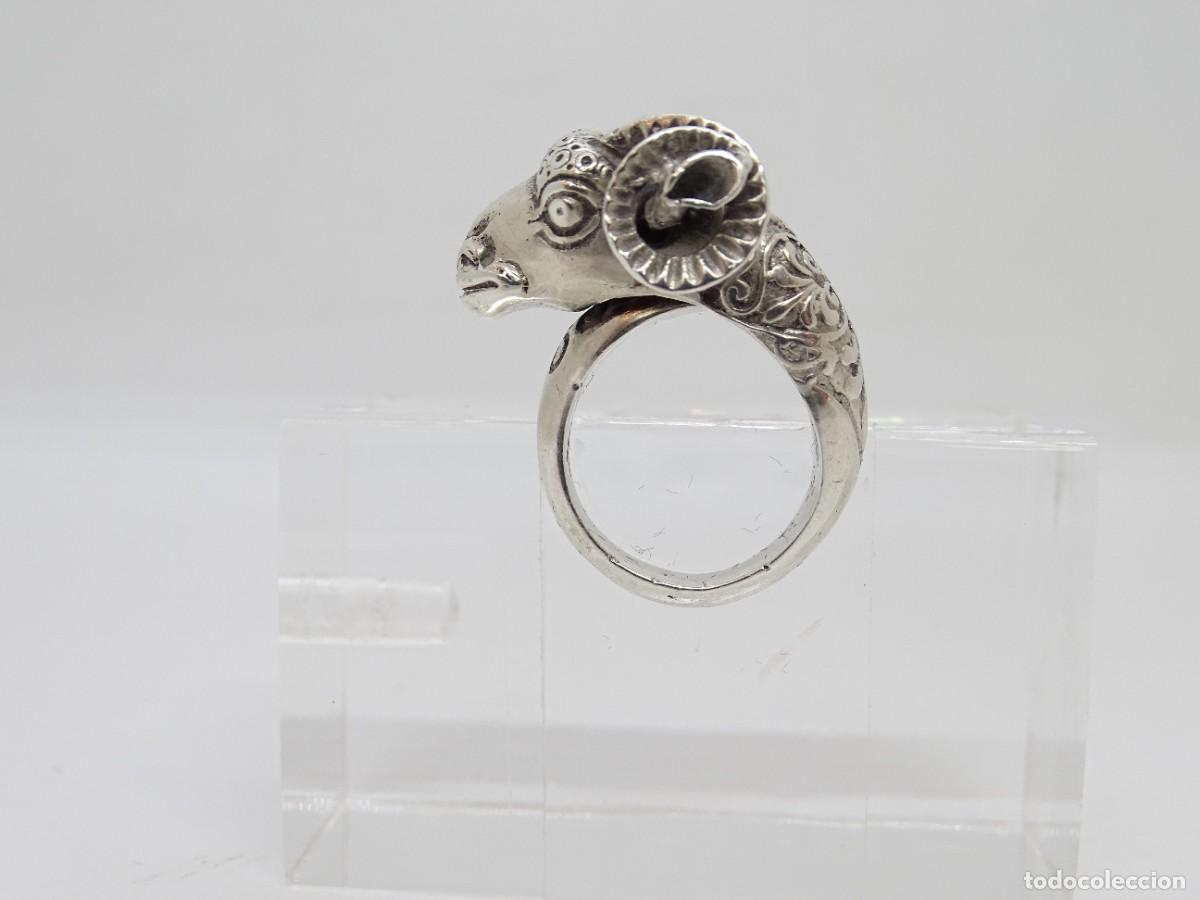 Joyeria: Anillo &ldquo;Cabeza de carnero&rdquo;, Plata 925, 60&rsquo;s - Foto 19