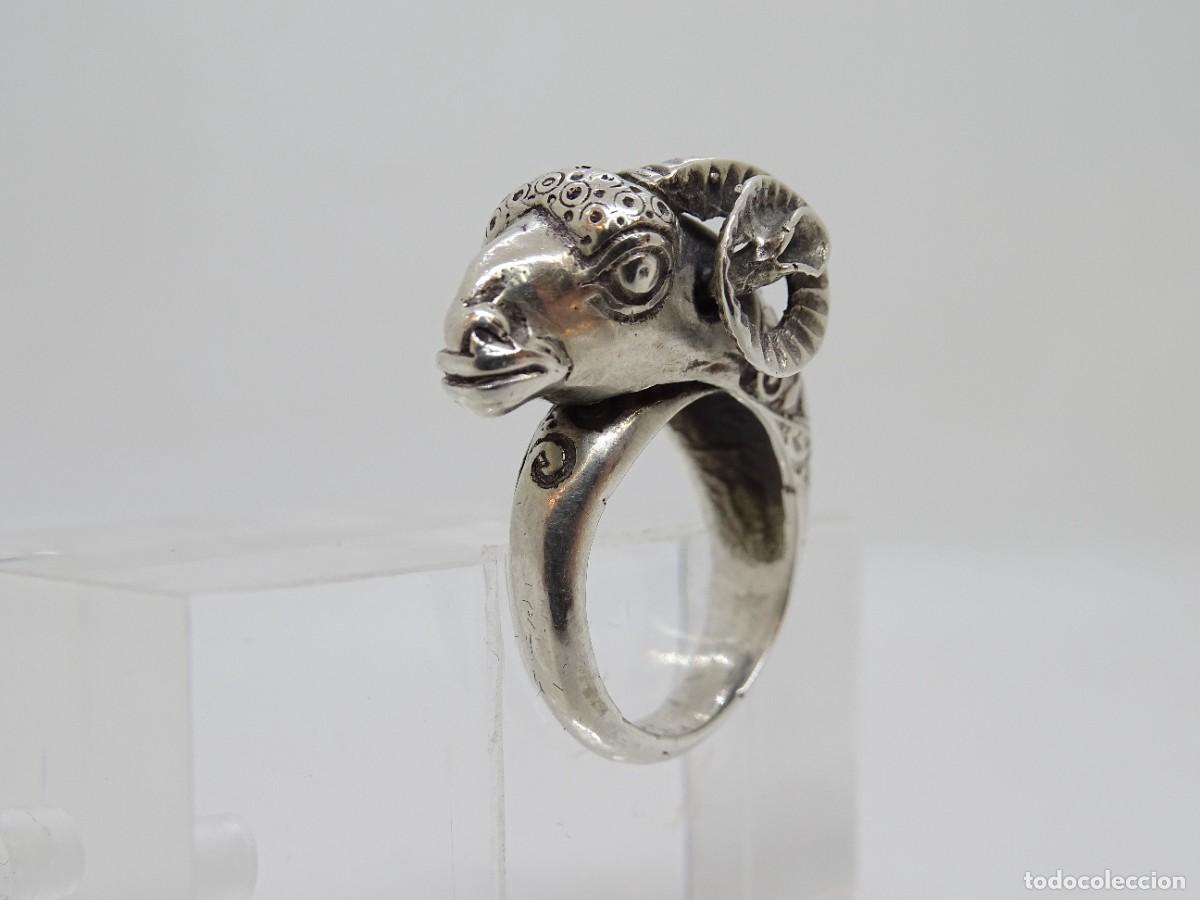 Joyeria: Anillo &ldquo;Cabeza de carnero&rdquo;, Plata 925, 60&rsquo;s - Foto 20