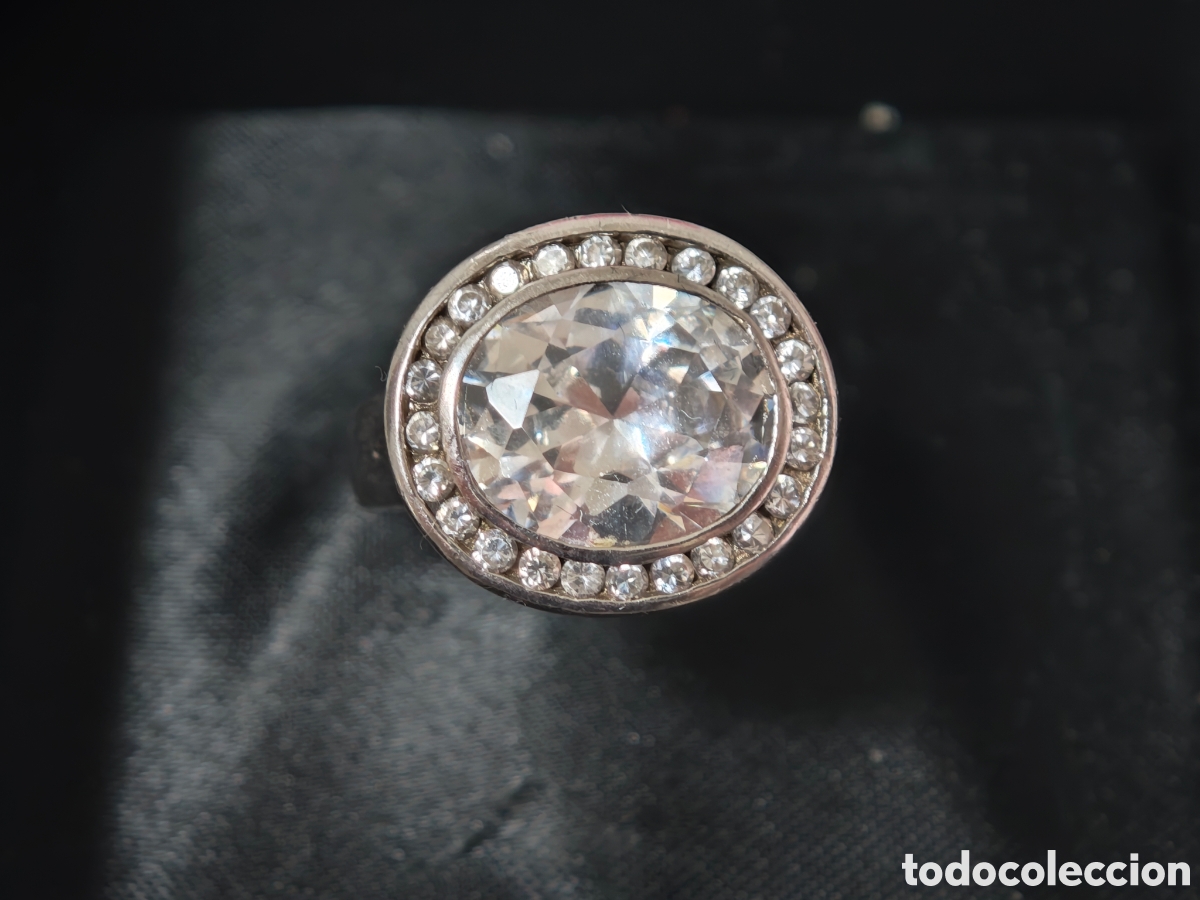 Joyeria: Anillo de plata de ley con circ&oacute;n y circonitas - Foto 2