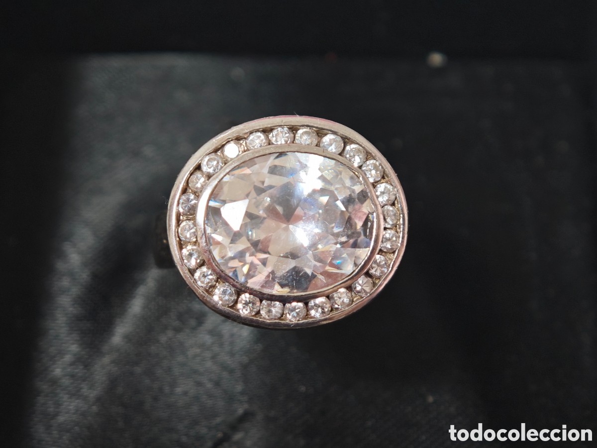 Joyeria: Anillo de plata de ley con circ&oacute;n y circonitas - Foto 3