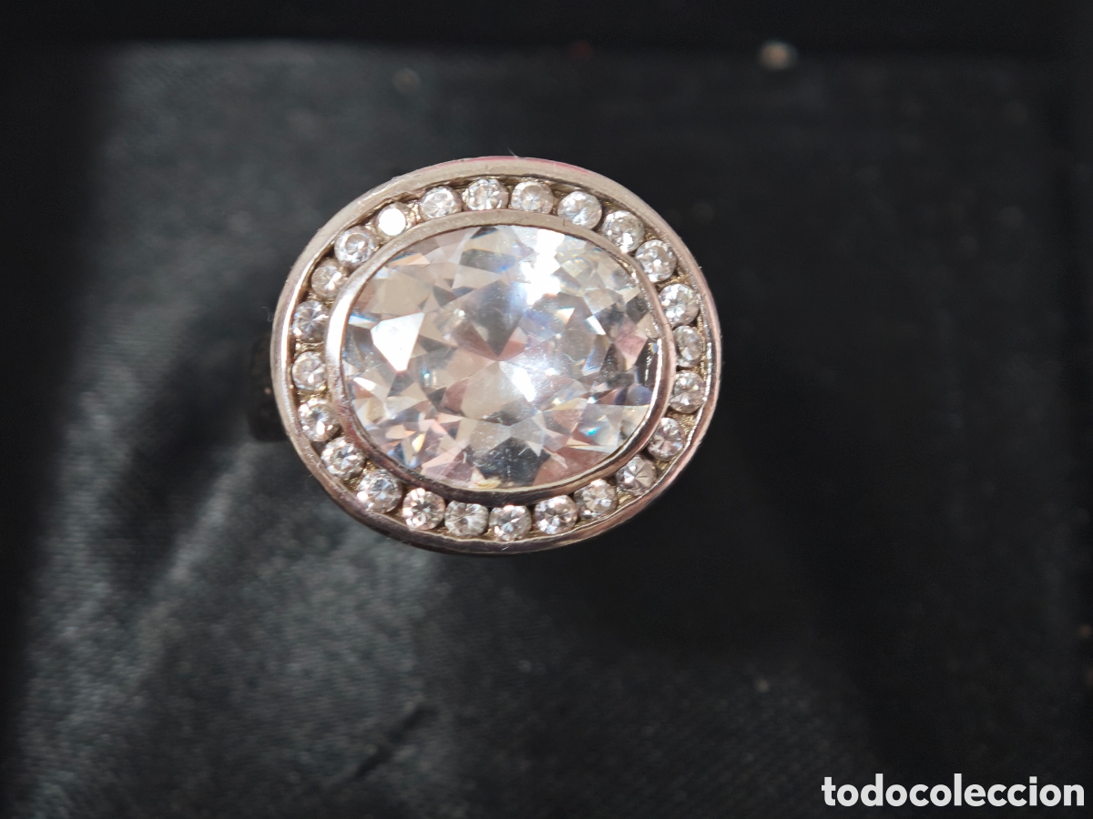 Joyeria: Anillo de plata de ley con circ&oacute;n y circonitas - Foto 1