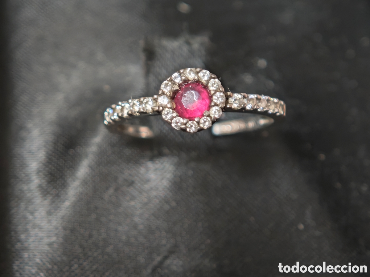 Joyeria: Anillo plata de ley piedra roja circonitas - Foto 3
