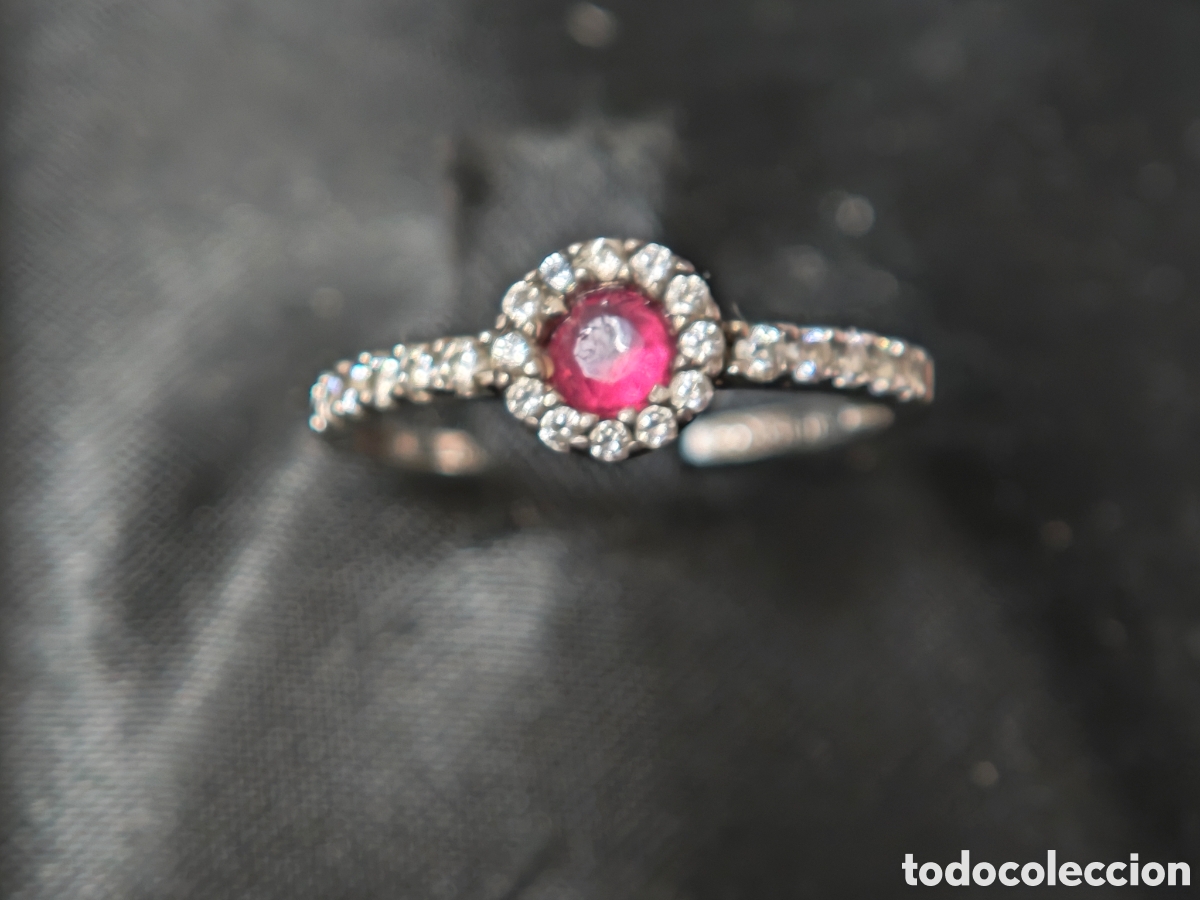 Joyeria: Anillo plata de ley piedra roja circonitas - Foto 4