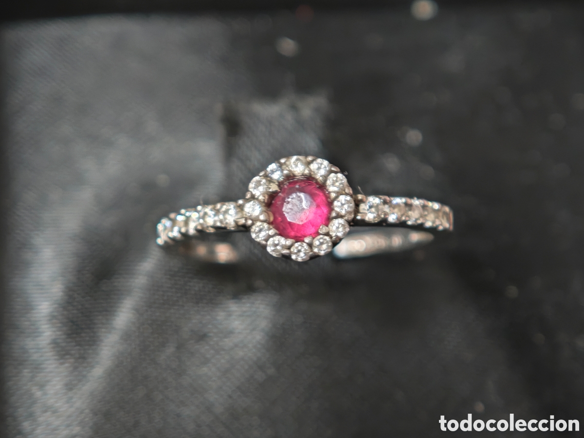 Joyeria: Anillo plata de ley piedra roja circonitas - Foto 5