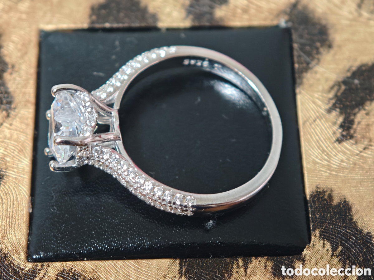 Joyeria: Precioso anillo en plato de ley con circonitas - Foto 7