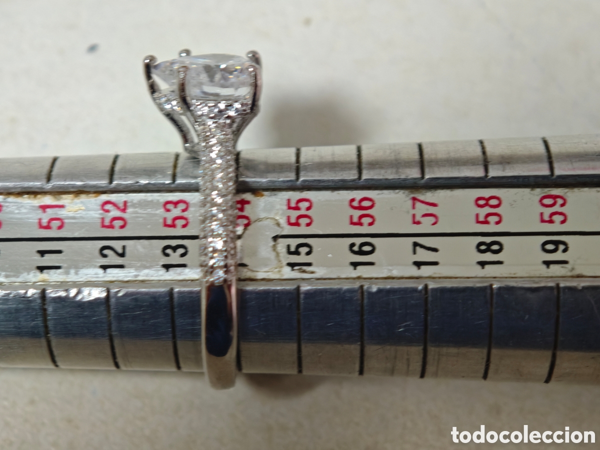 Joyeria: Precioso anillo en plato de ley con circonitas - Foto 8