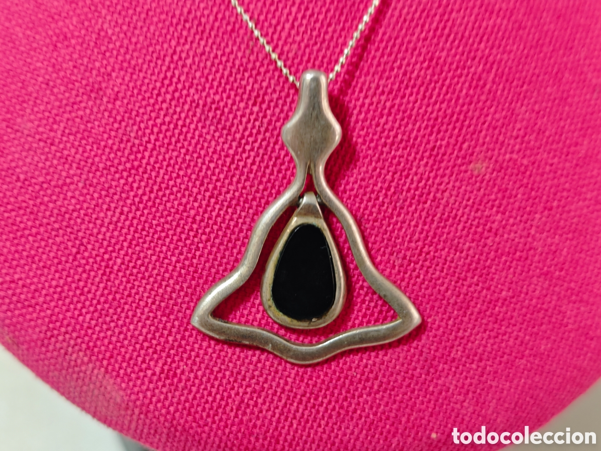 Joyeria: Colgante en plata de ley y On&iacute;s con cadena de 45 cm en plata - Foto 2