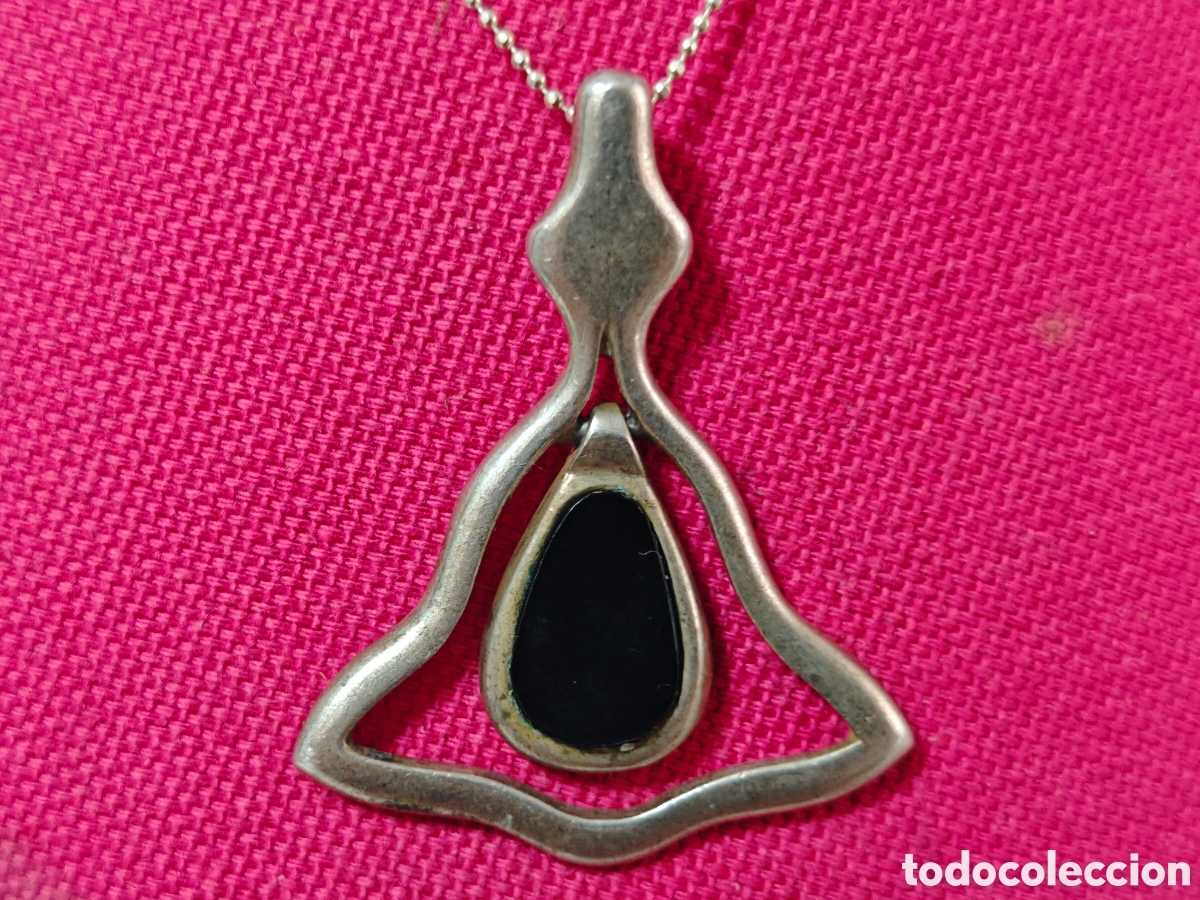 Joyeria: Colgante en plata de ley y On&iacute;s con cadena de 45 cm en plata - Foto 3