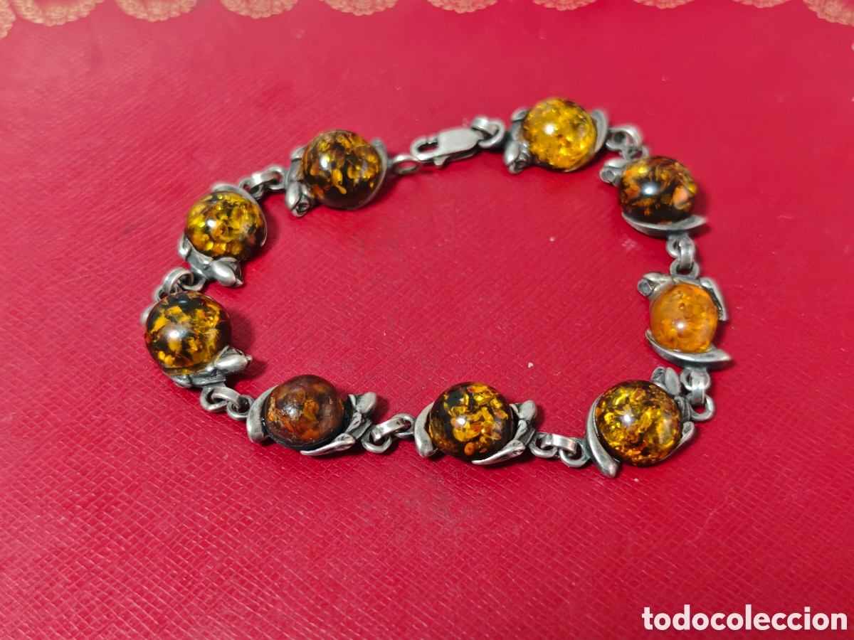 Joyeria: Pulsera en plata de ley piedras tipo &aacute;mbar - Foto 2
