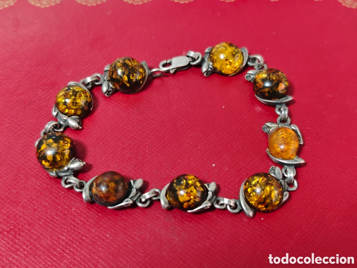 Joyeria: Pulsera en plata de ley piedras tipo &aacute;mbar - Foto 3