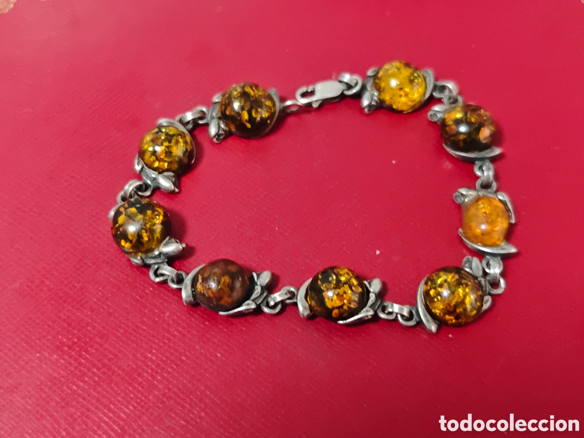 Joyeria: Pulsera en plata de ley piedras tipo &aacute;mbar - Foto 8