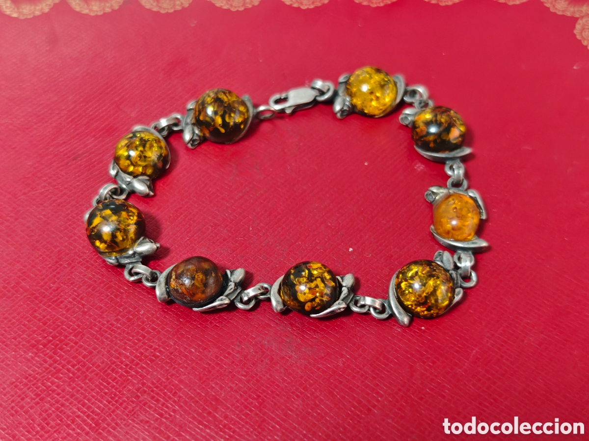 Joyeria: Pulsera en plata de ley piedras tipo &aacute;mbar - Foto 1