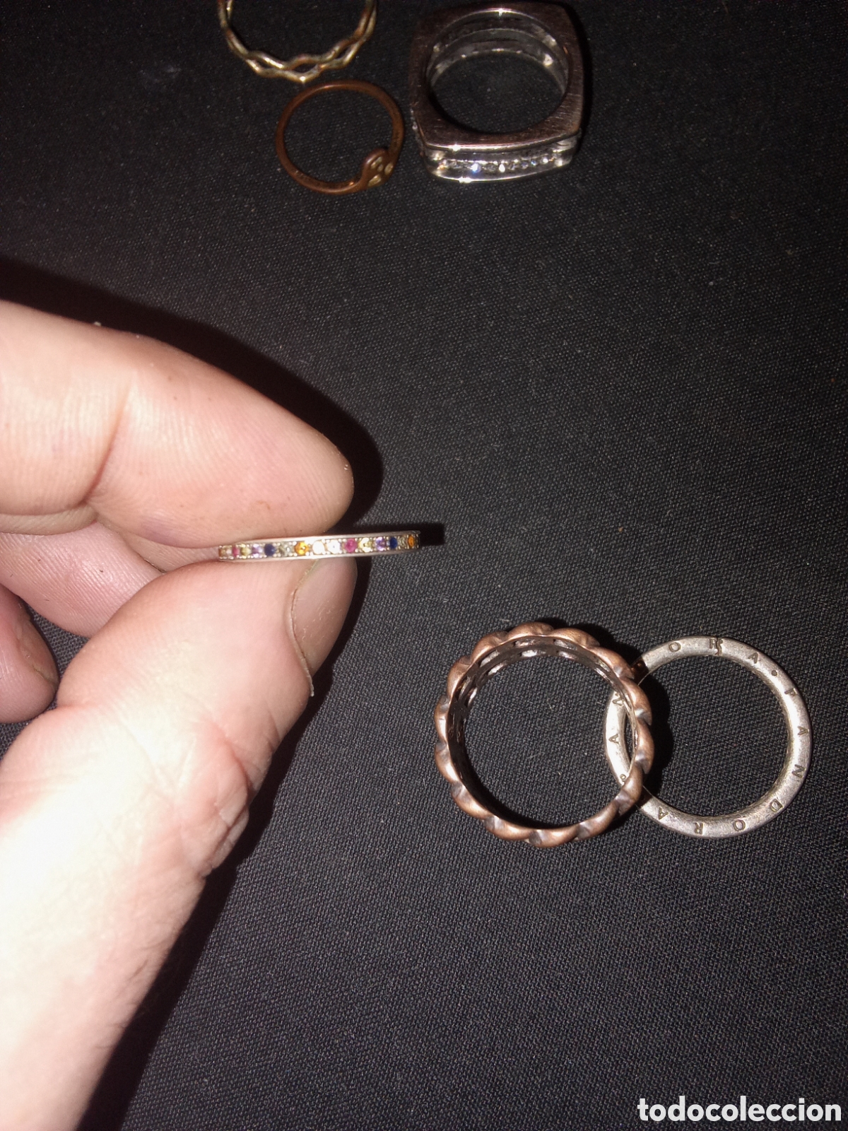 Joyeria: LOTE DE ANILLOS UNO DE PLATA MARCA PANDORA - Foto 5