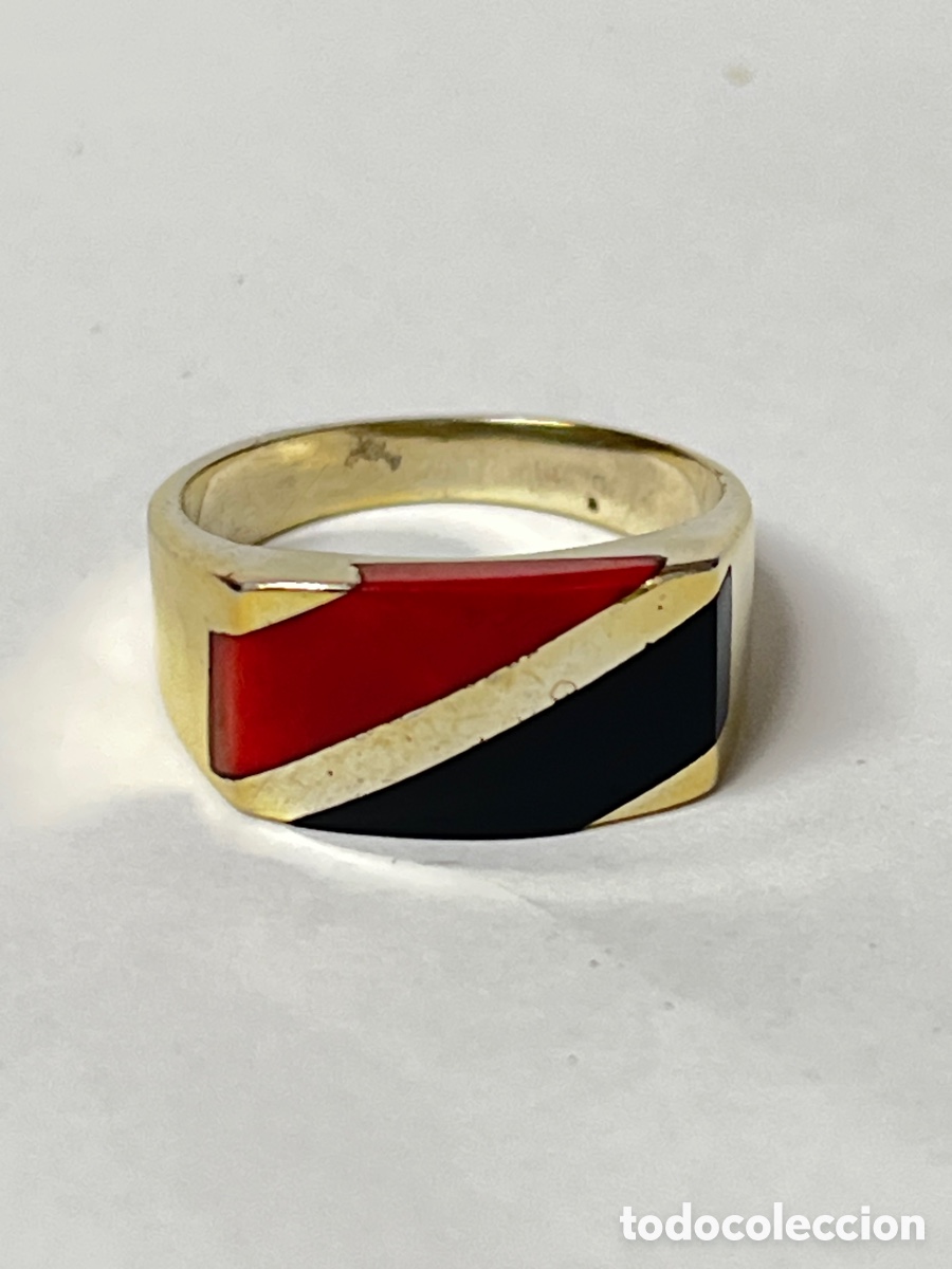 Joyeria: Anillo de plata chapado en oro /S332 - Foto 6
