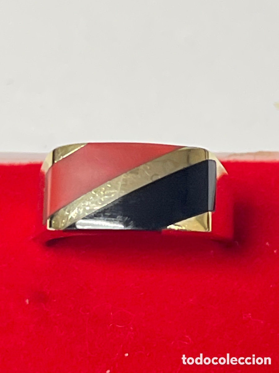 Joyeria: Anillo de plata chapado en oro /S332 - Foto 1