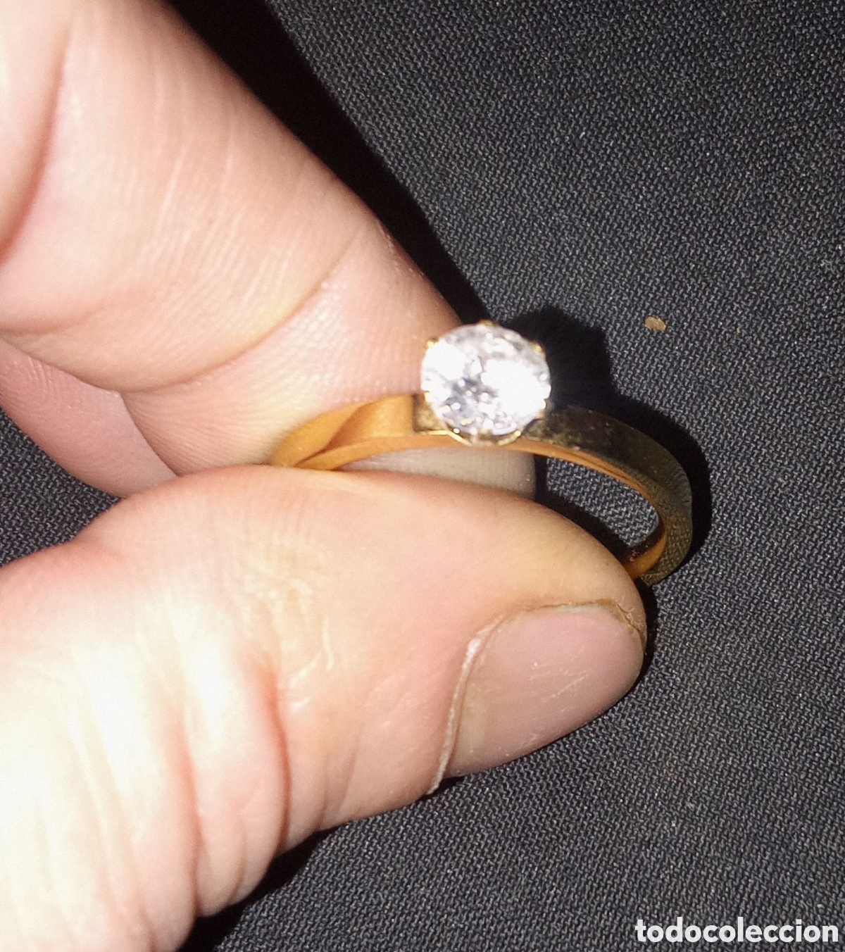 Joyeria: ANILLO DORADO CON UNA GRAN PIEDRA - Foto 2