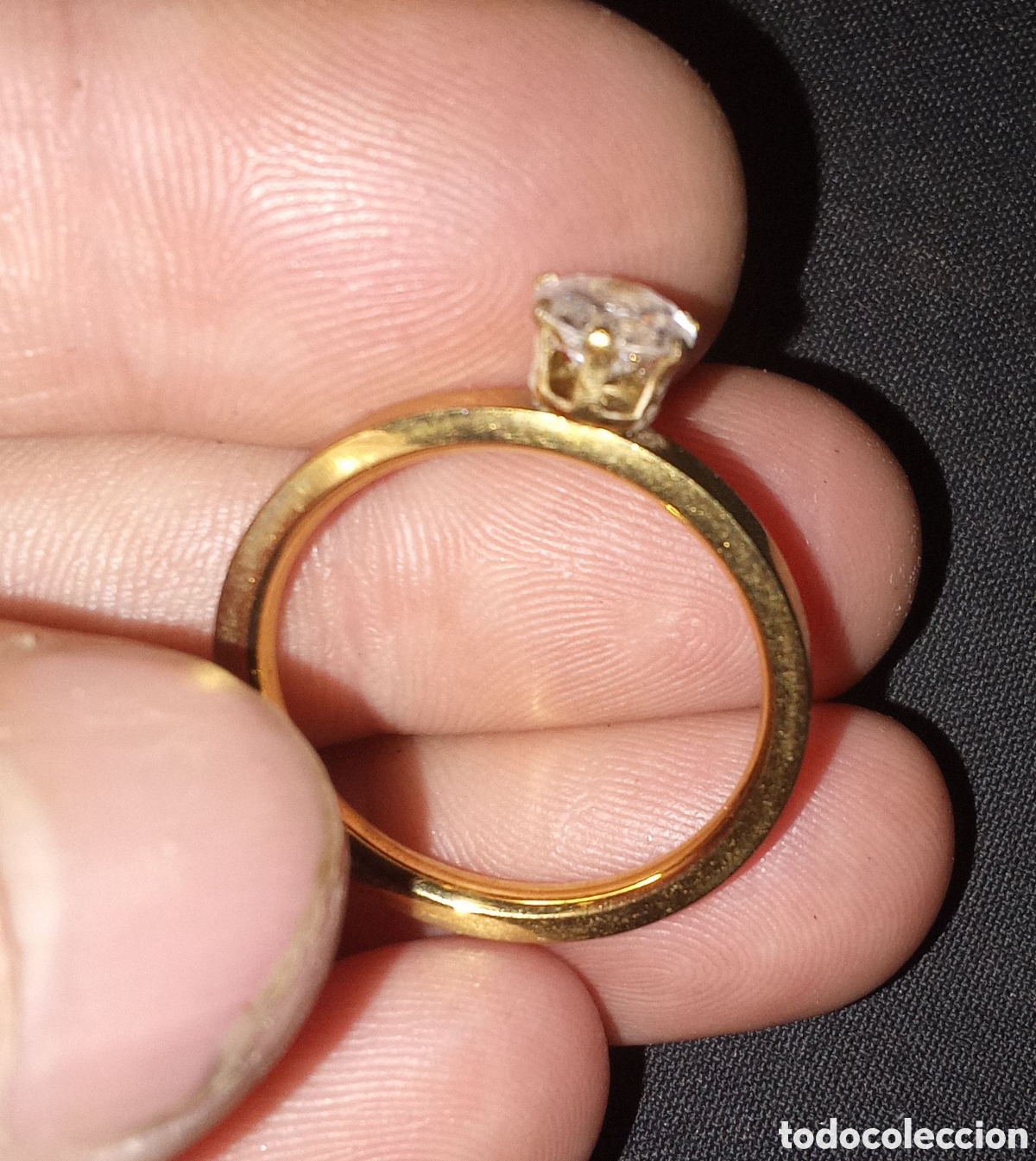 Joyeria: ANILLO DORADO CON UNA GRAN PIEDRA - Foto 1
