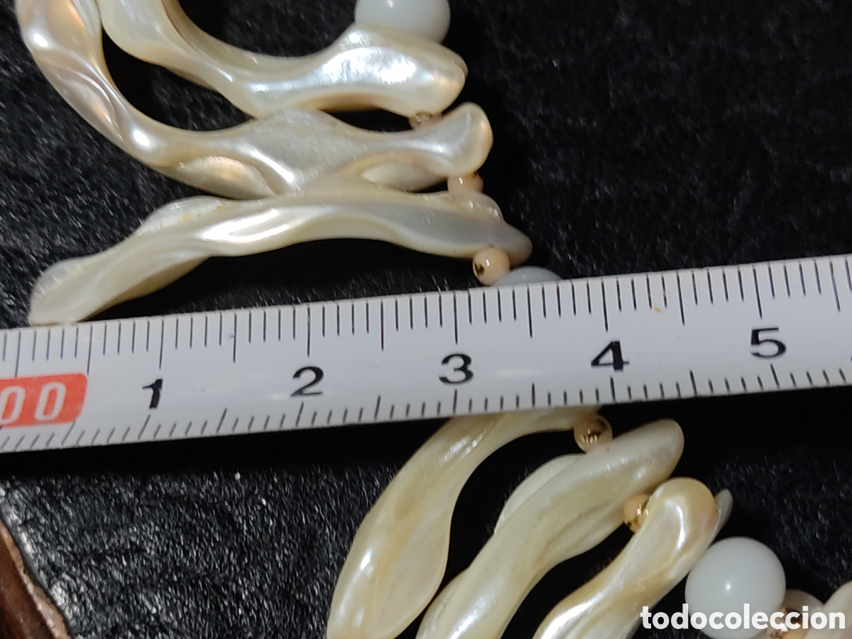 Joyeria: Collar de n&aacute;car y perlas de r&iacute;o.Vintage. - Foto 4
