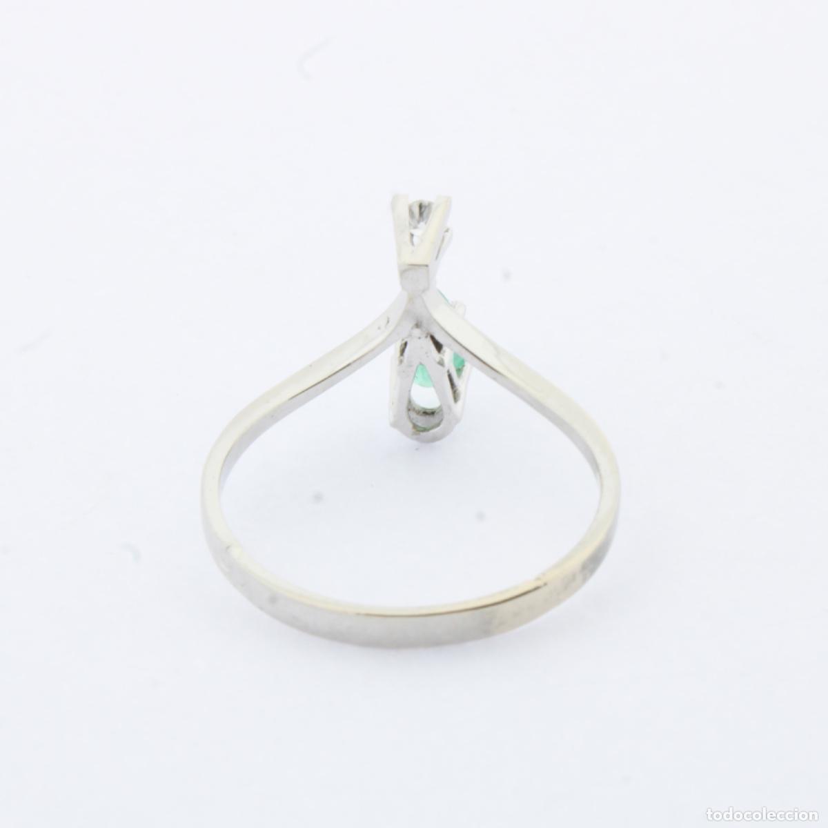 Joyeria: Anillo oro blanco con diamante y esmeralda - Foto 6