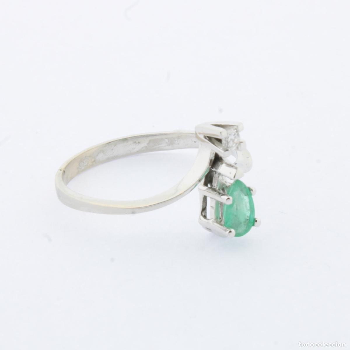 Joyeria: Anillo oro blanco con diamante y esmeralda - Foto 8