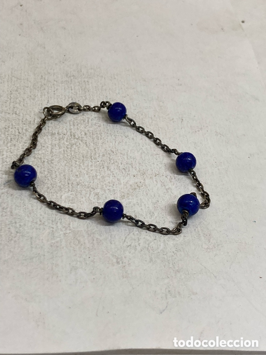 Joyeria: Pulsera de plata y lapisl&aacute;zuli /Pul343 - Foto 1
