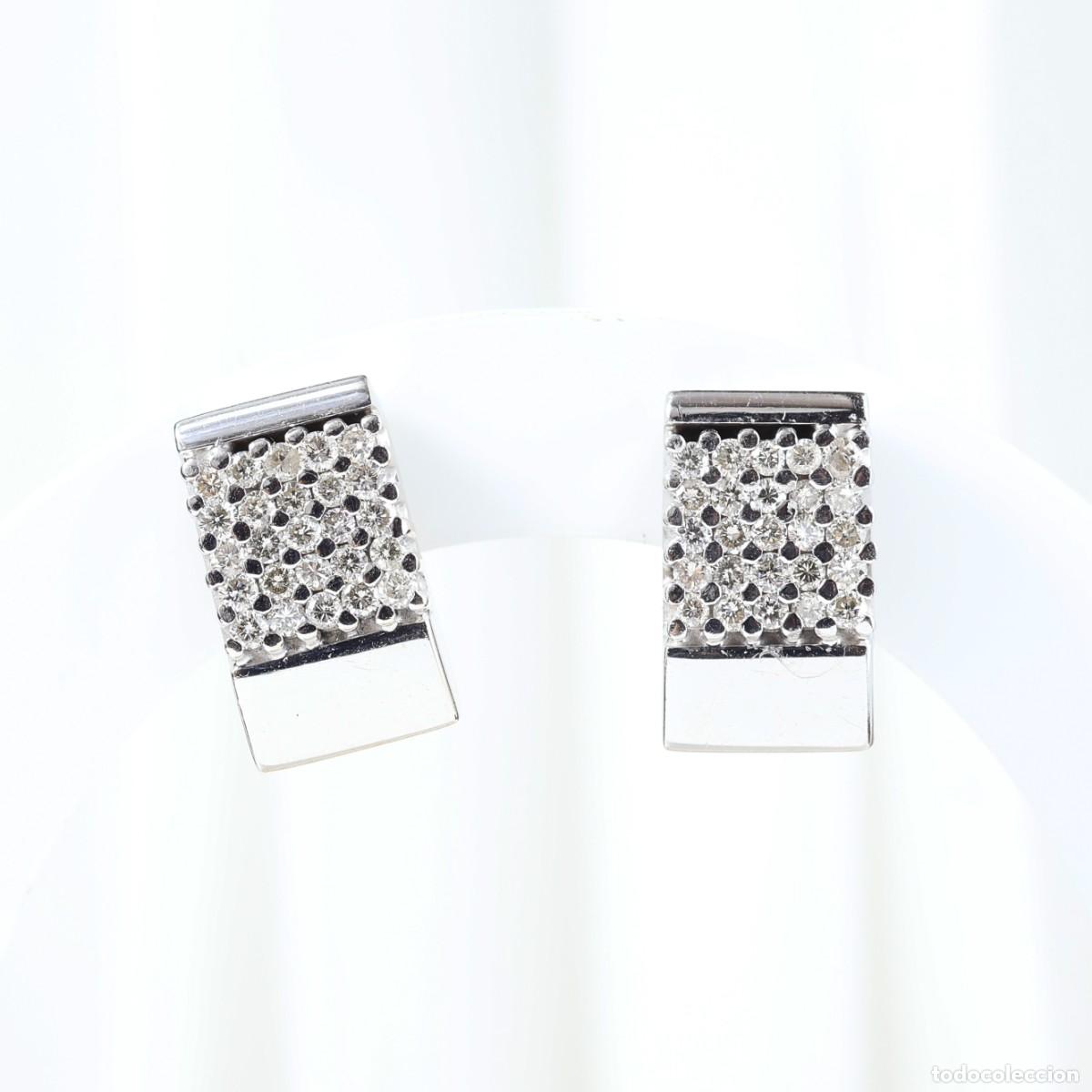 Joyeria: Pendientes oro blanco con brillantes - Foto 2
