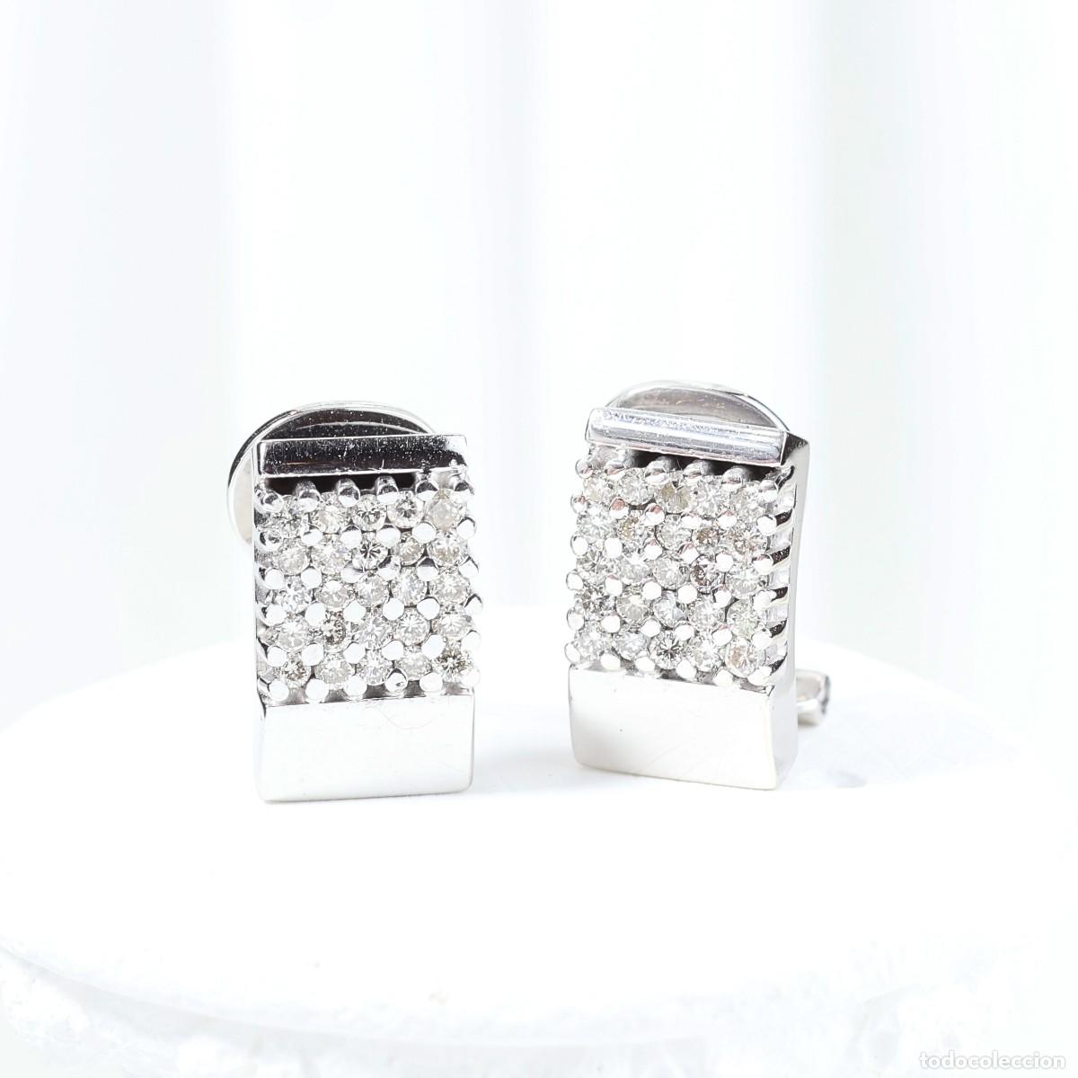 Joyeria: Pendientes oro blanco con brillantes - Foto 3
