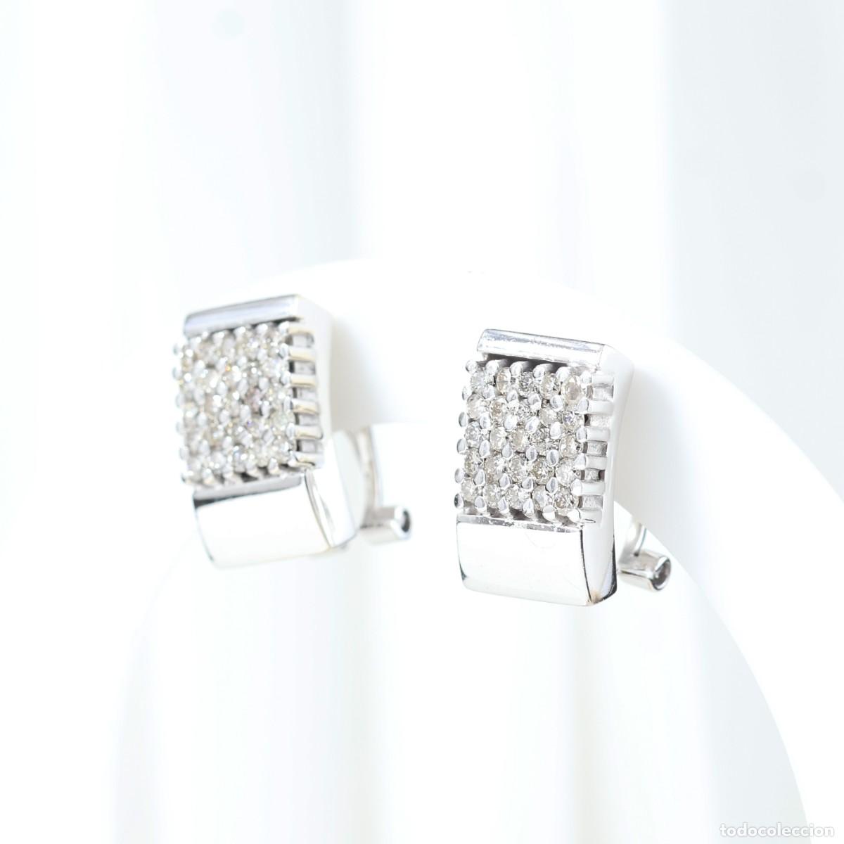 Joyeria: Pendientes oro blanco con brillantes - Foto 4