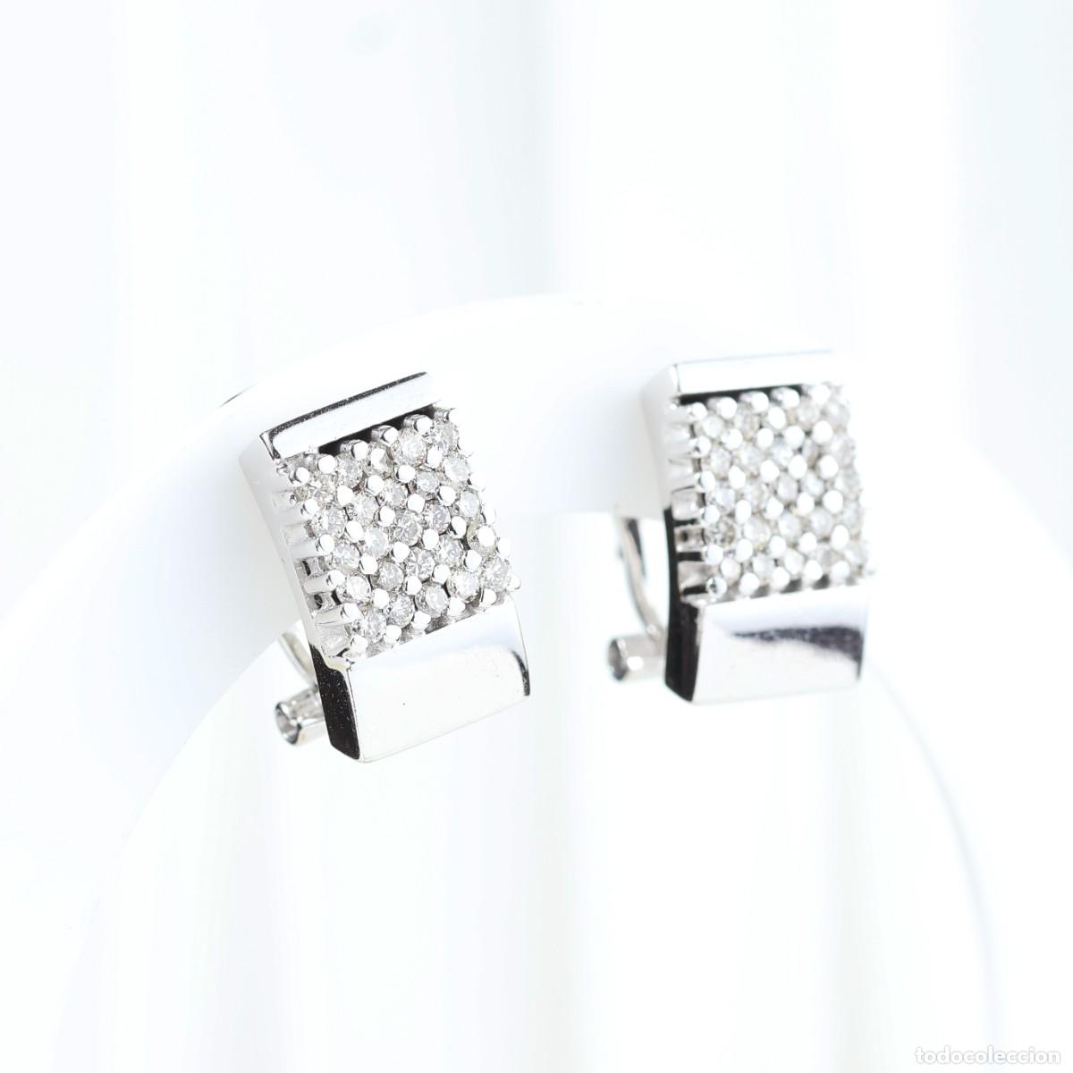 Joyeria: Pendientes oro blanco con brillantes - Foto 8