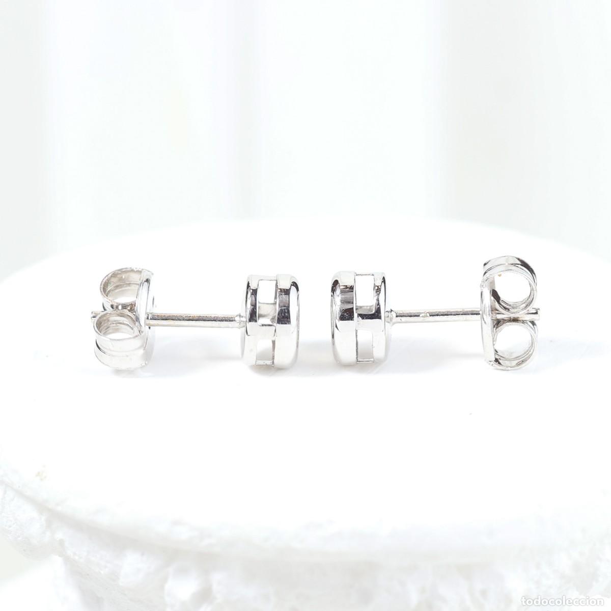 Joyeria: Pendientes oro blanco con diamante - Foto 5
