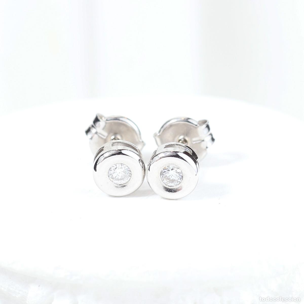Joyeria: Pendientes oro blanco con diamante - Foto 7