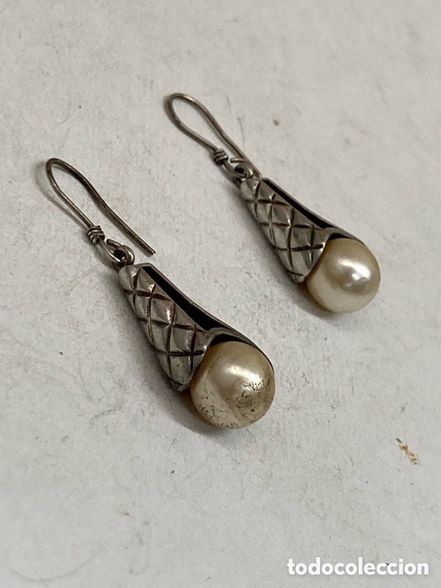 Joyeria: Pendientes de plata y perlas P346 - Foto 1