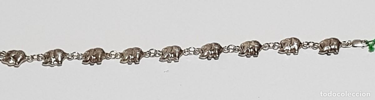 Joyeria: Pulsera con elefantes en plata de Ley 925 mm. - Foto 1