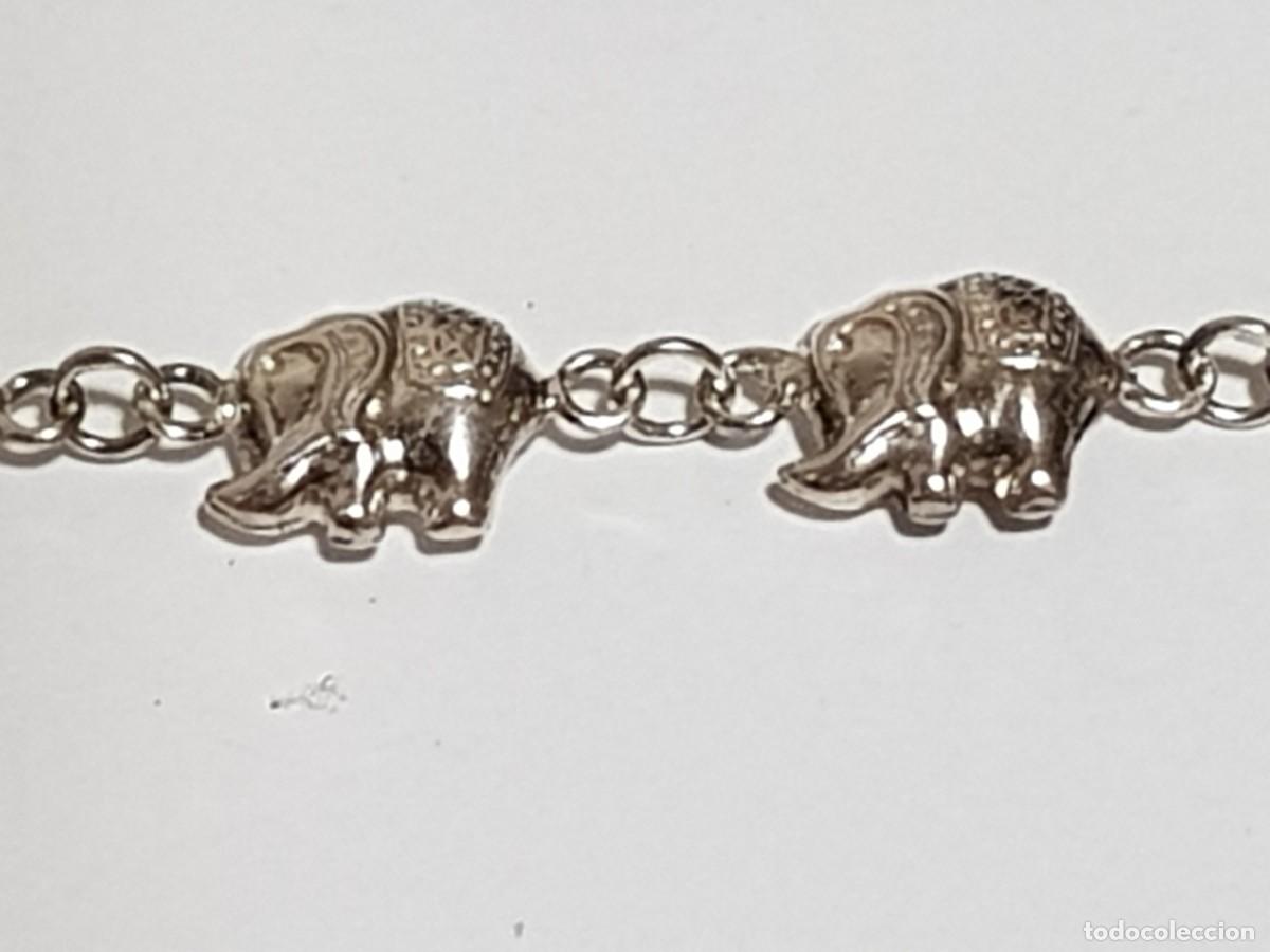 Joyeria: Pulsera con elefantes en plata de Ley 925 mm. - Foto 3